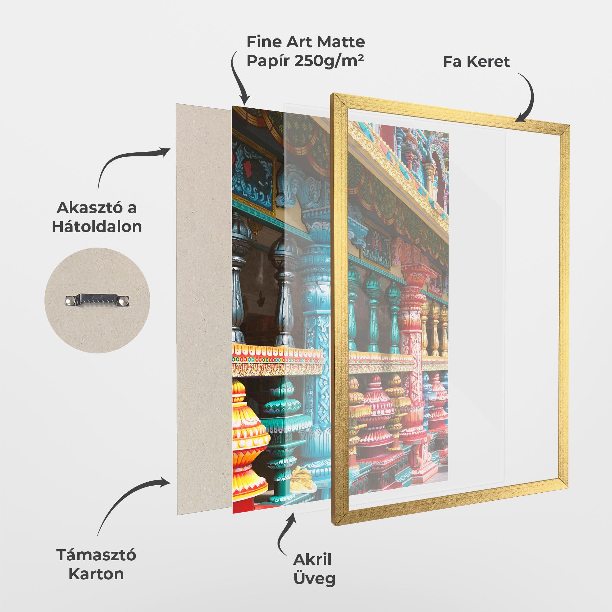 Keretezett Poszter Batu Caves mockup 1