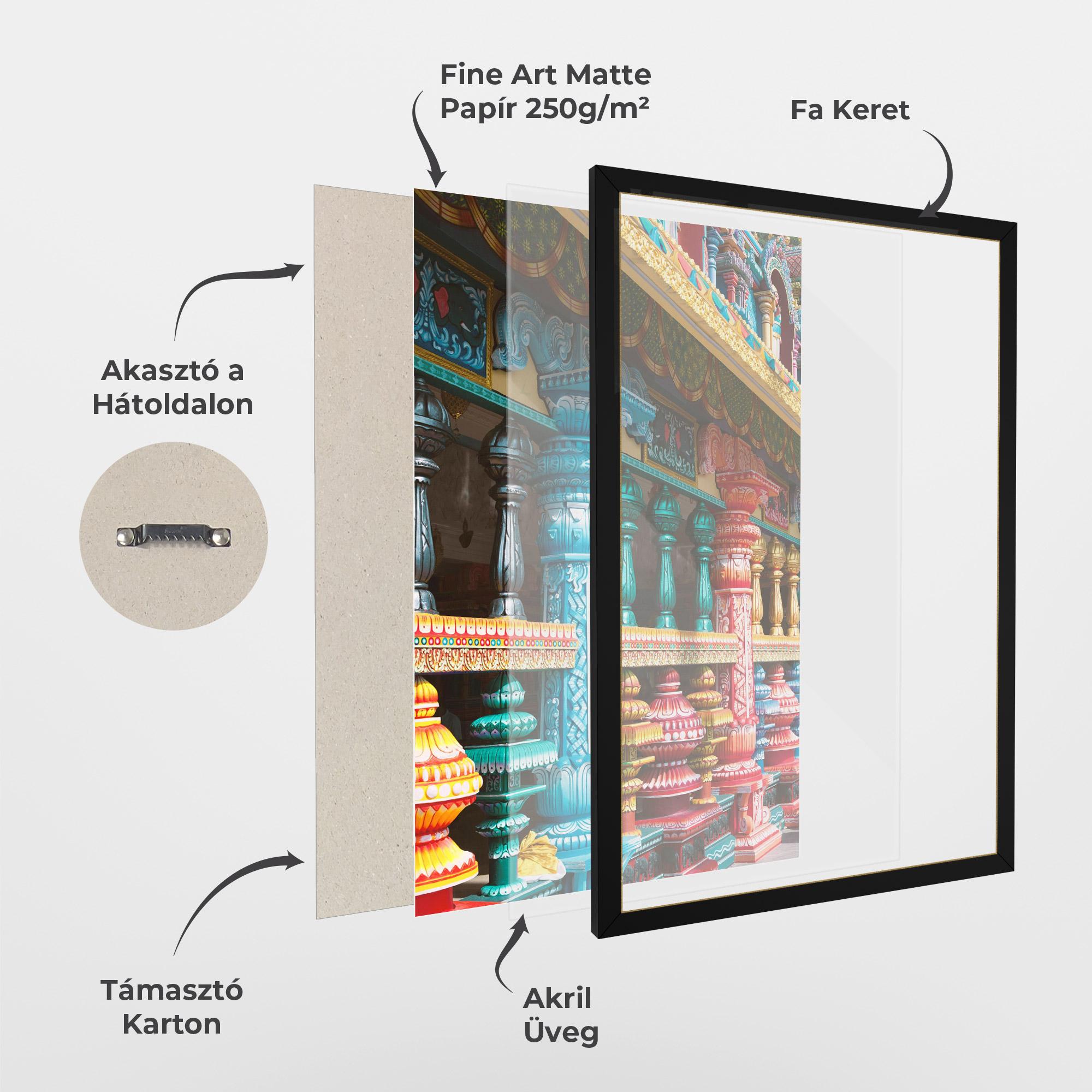 Keretezett Poszter Batu Caves mockup 1