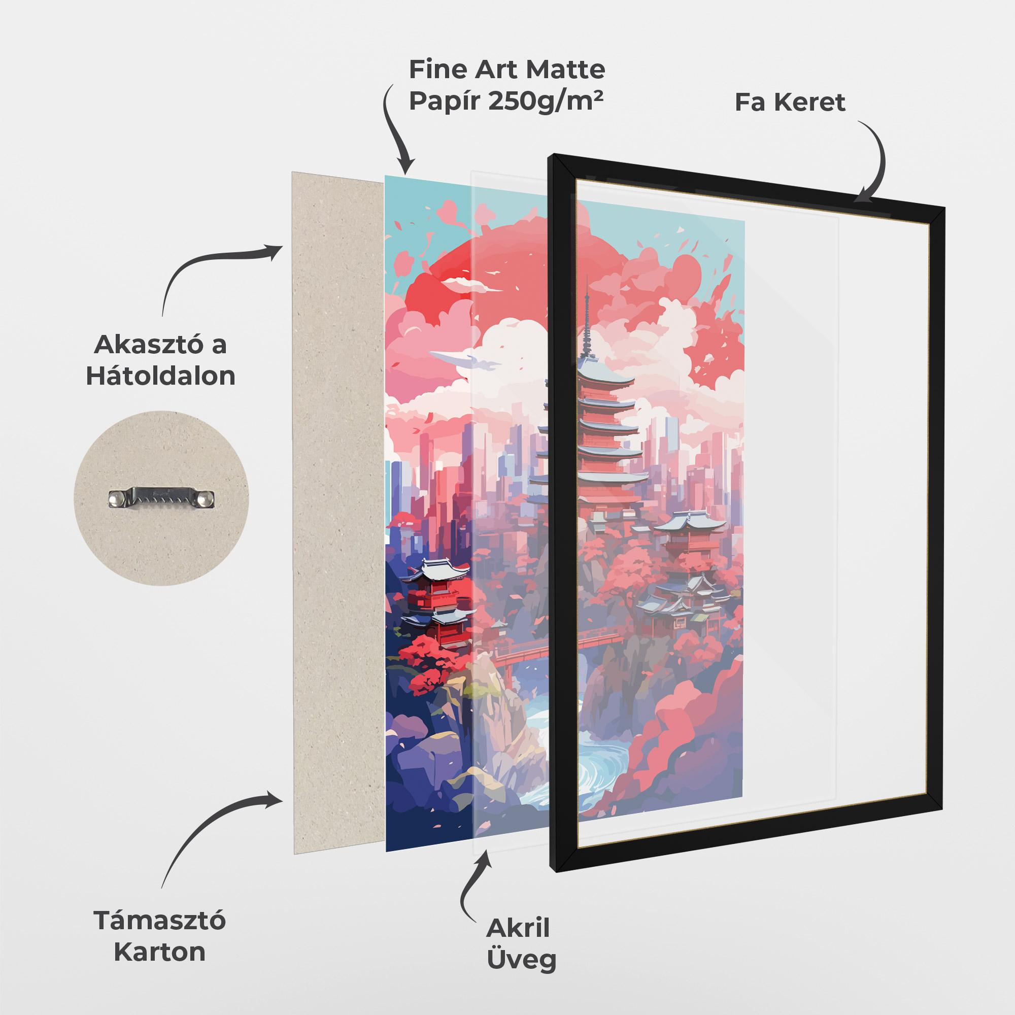 Keretezett Poszter City Style Art mockup 1