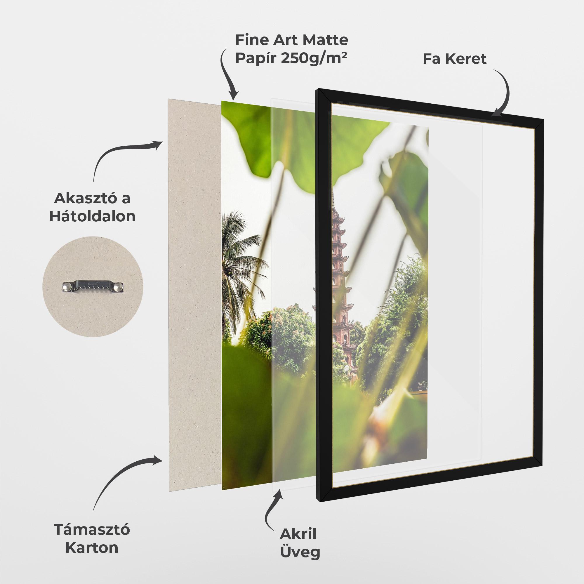 Keretezett Poszter Tran Quoc Pagoda mockup 1