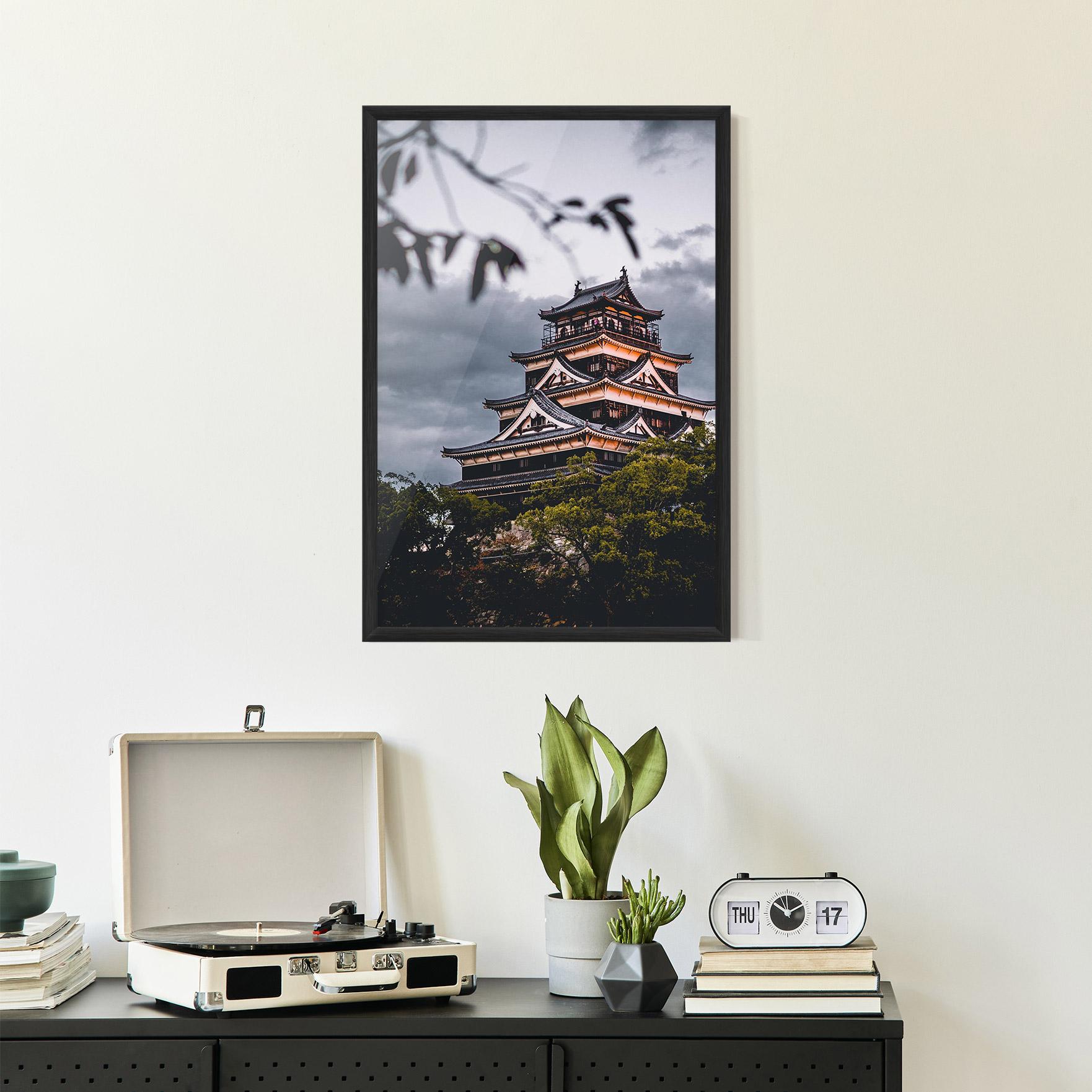 Keretezett Poszter Hiroshima Castle mockup 2