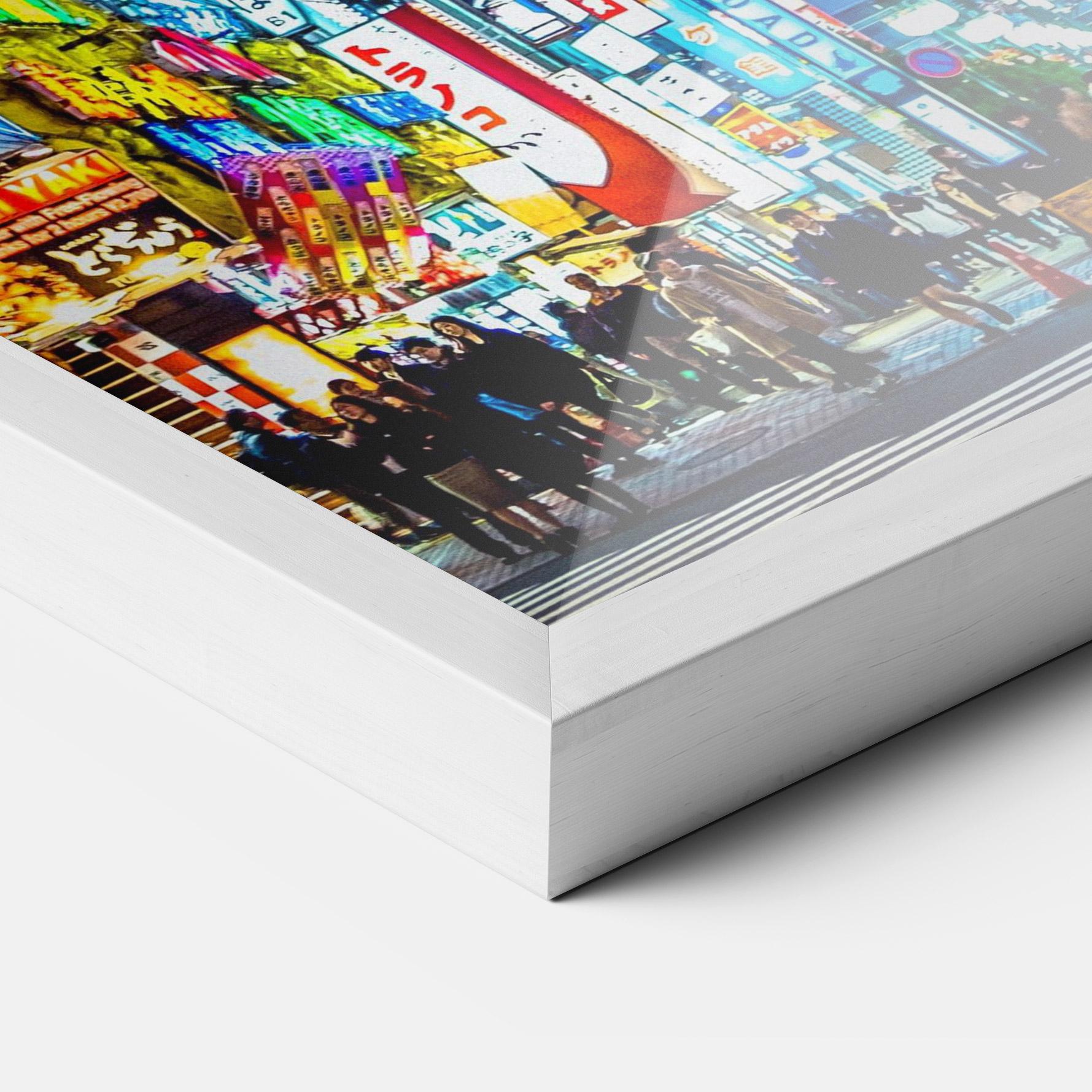 Keretezett Poszter Colorful City Lights mockup 3