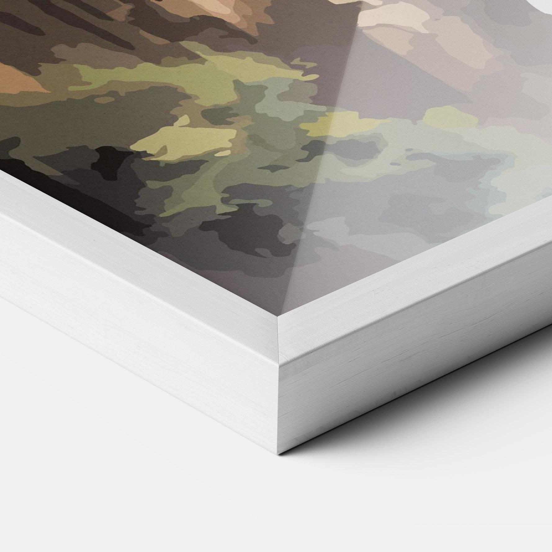 Keretezett Poszter Temple Painting mockup 3