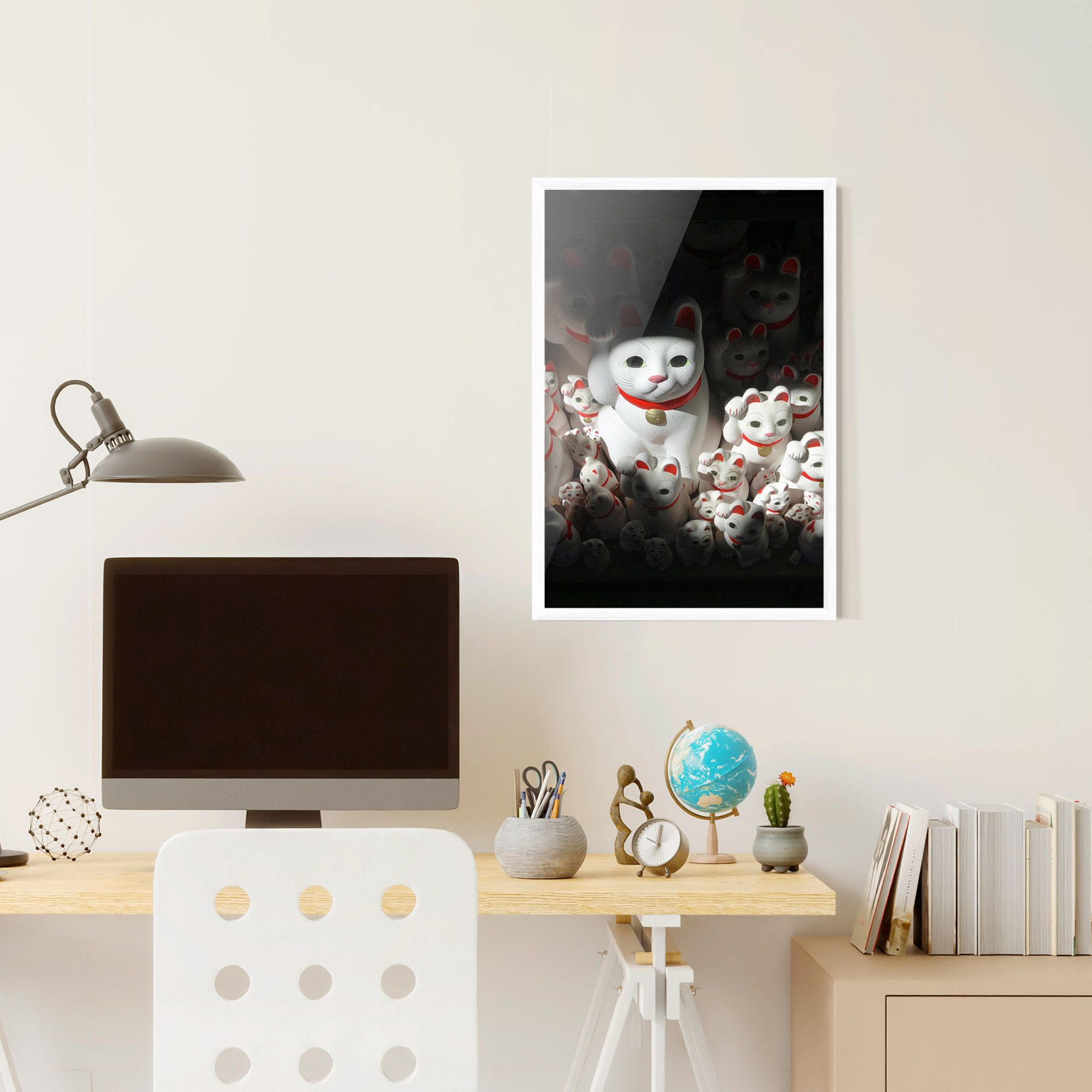 White Lucky Cats mockup 6