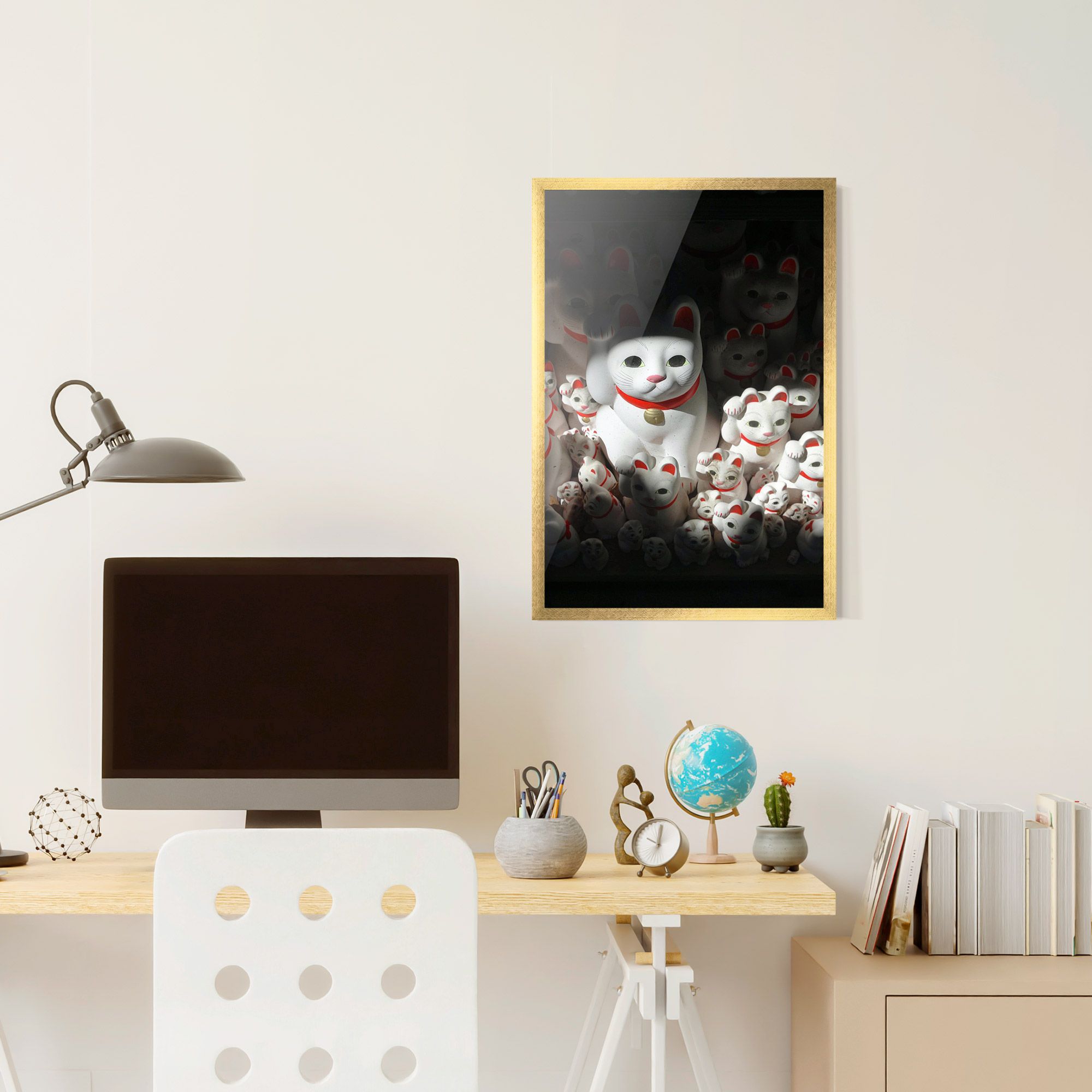 White Lucky Cats mockup 6