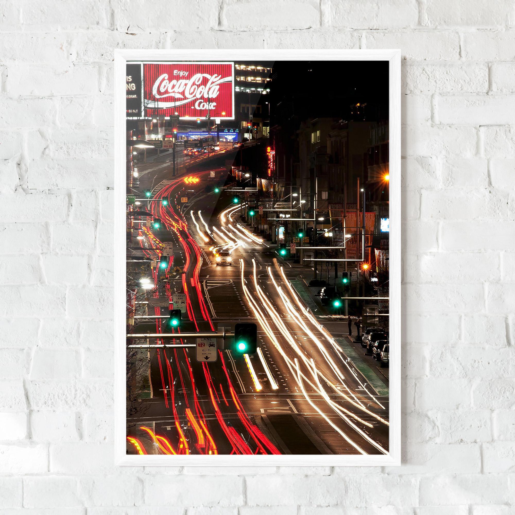 Keretezett Poszter Car Light Road mockup 0