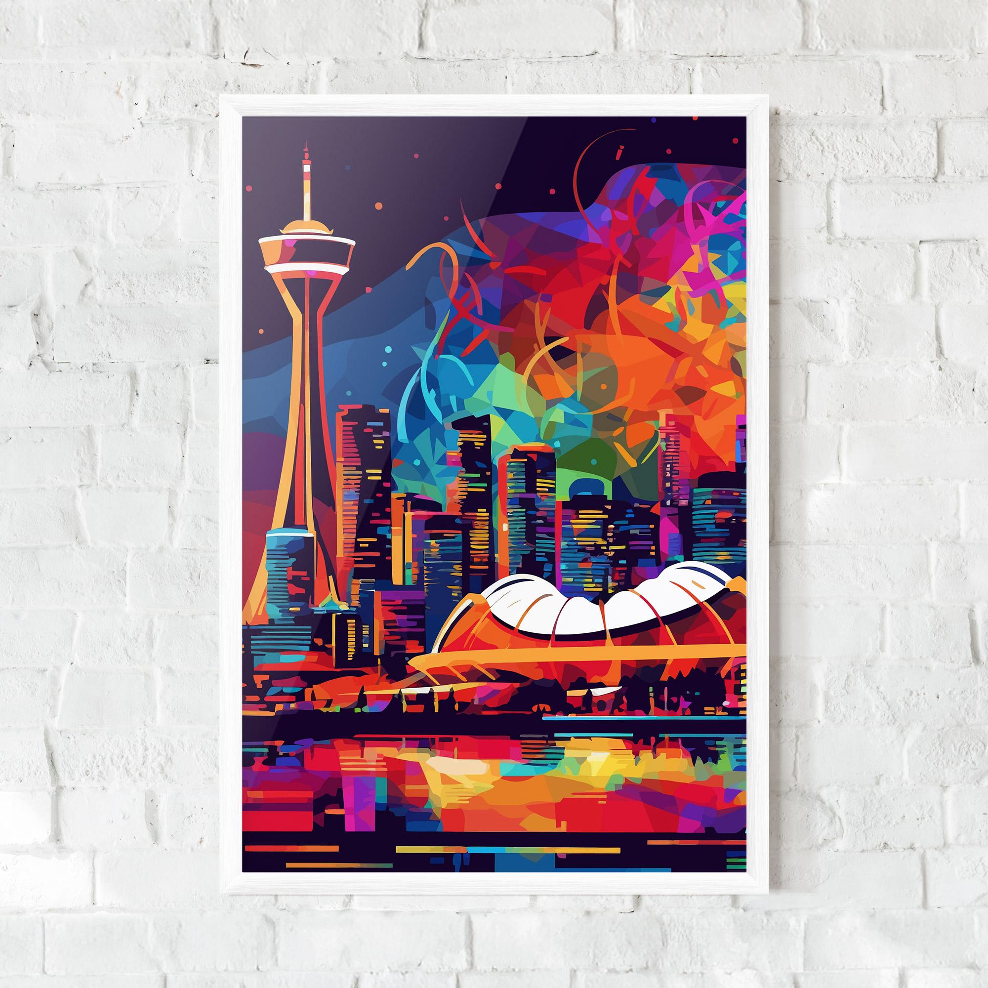 Keretezett Poszter Olympic Stadium Art mockup 0