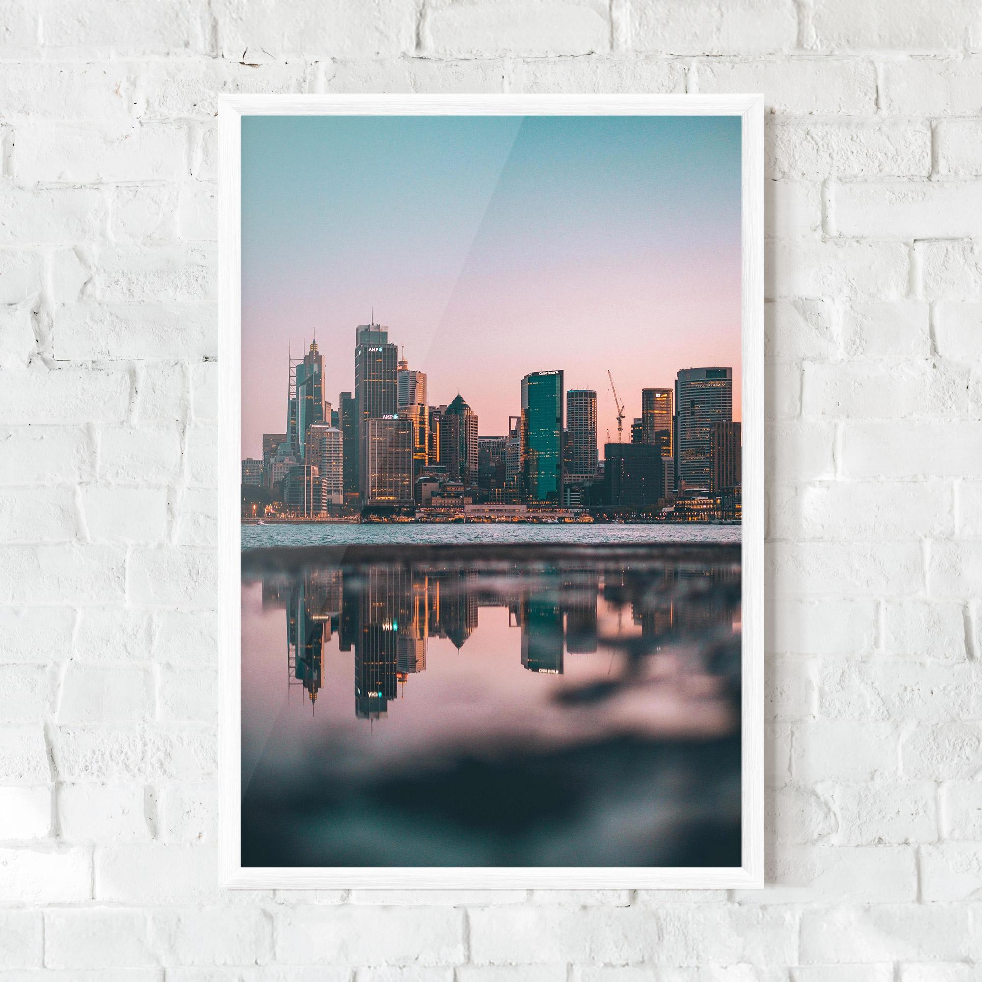 Keretezett Poszter Reflection Skyline mockup 0