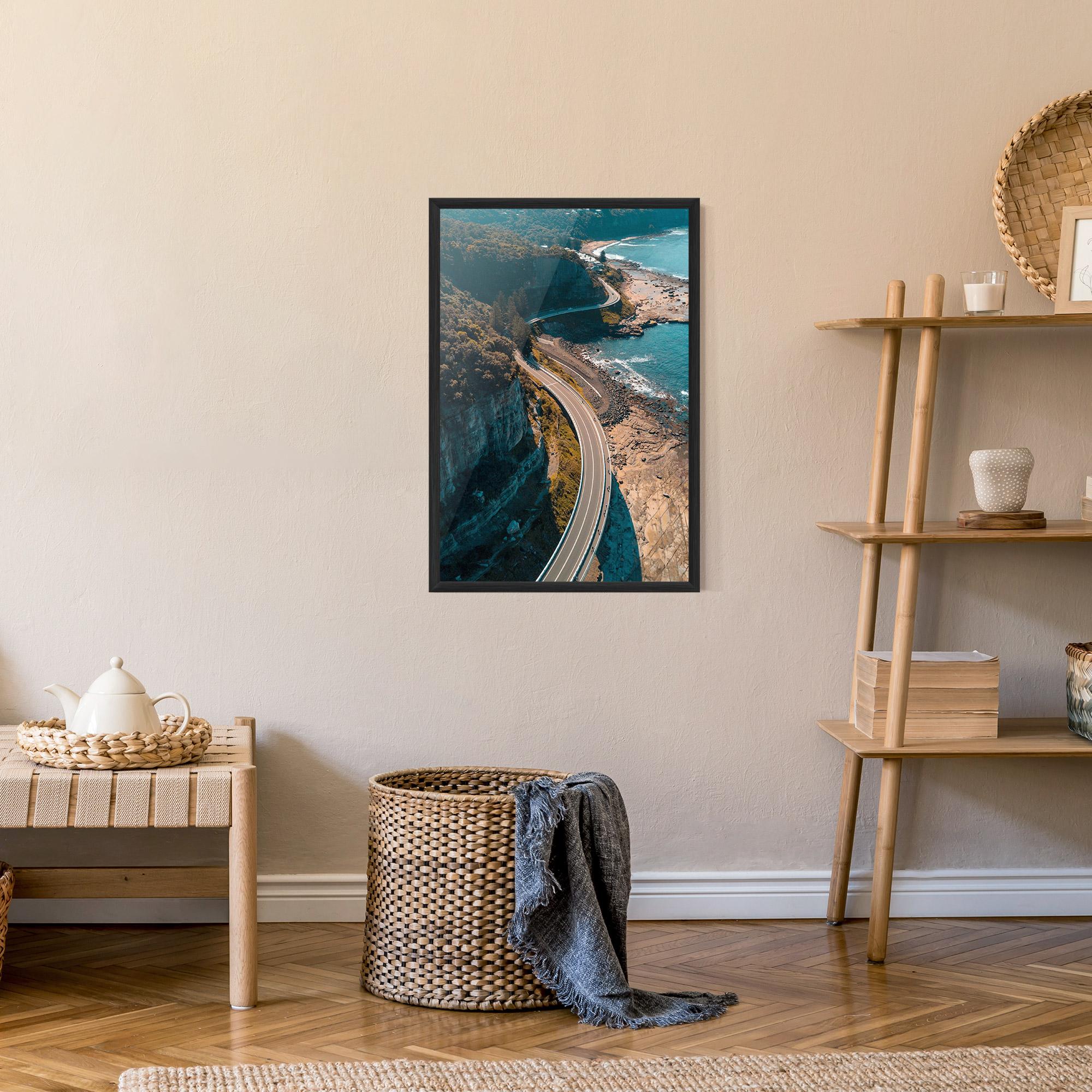 Keretezett Poszter Australia Road mockup 9