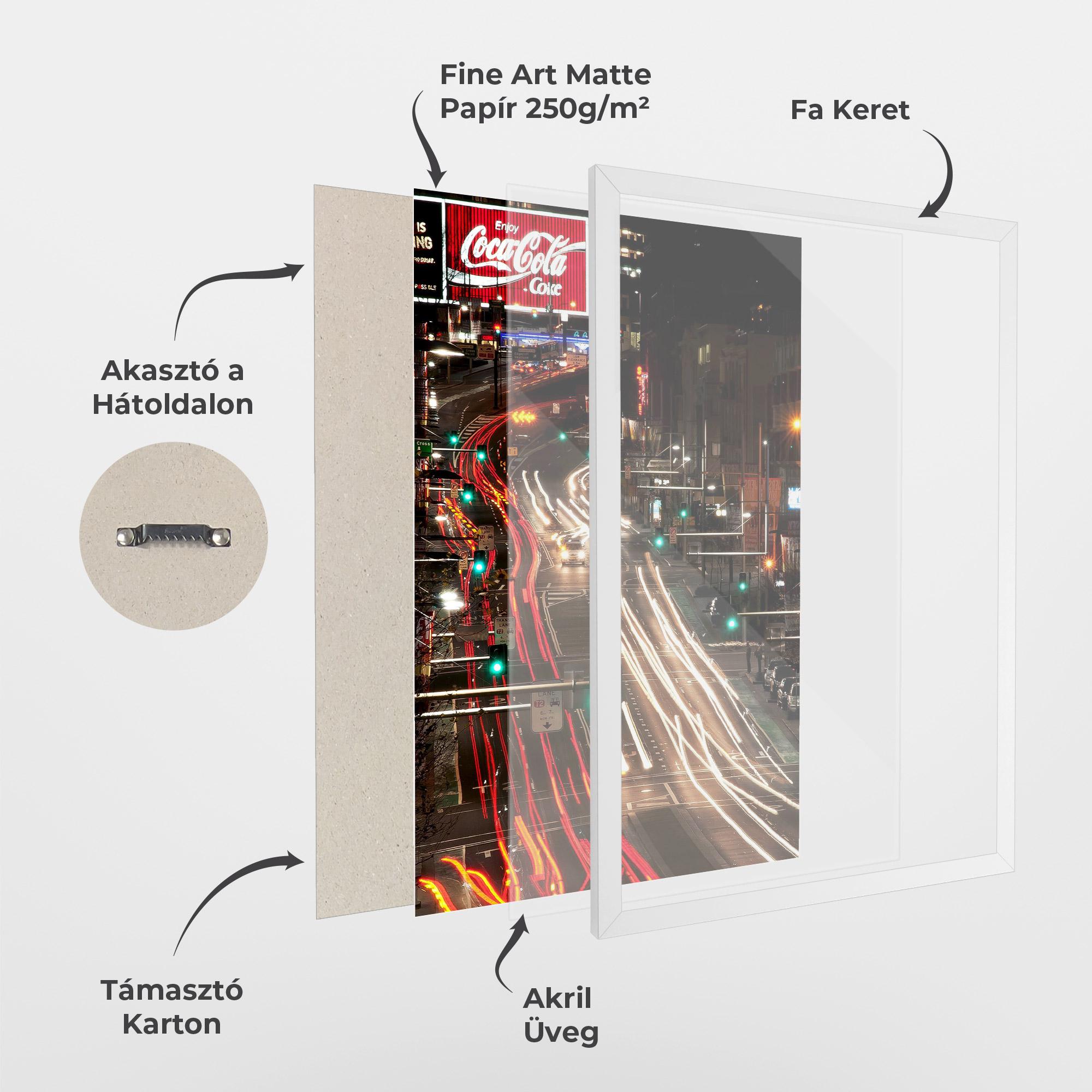 Keretezett Poszter Car Light Road mockup 1