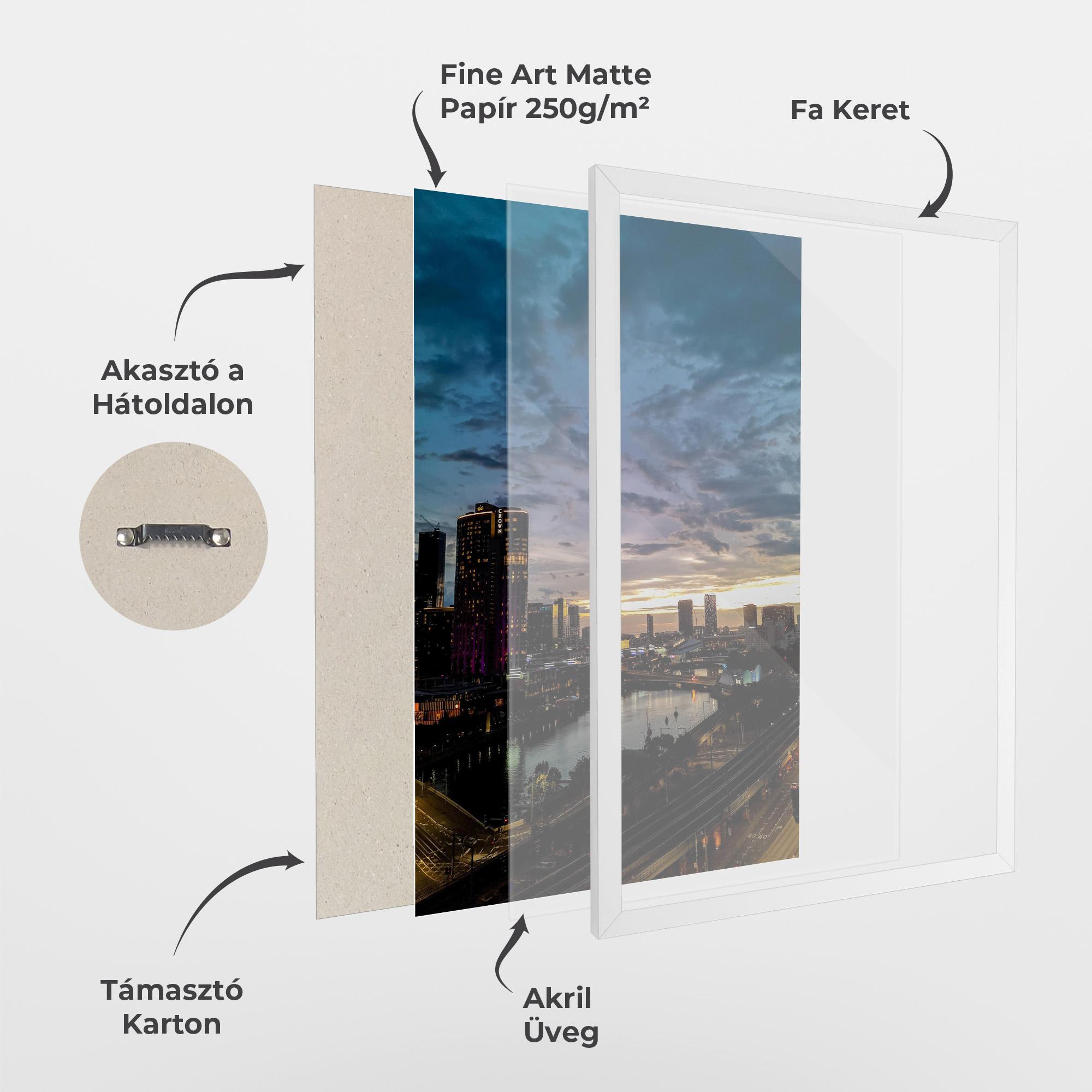 Keretezett Poszter Melbourne mockup 1