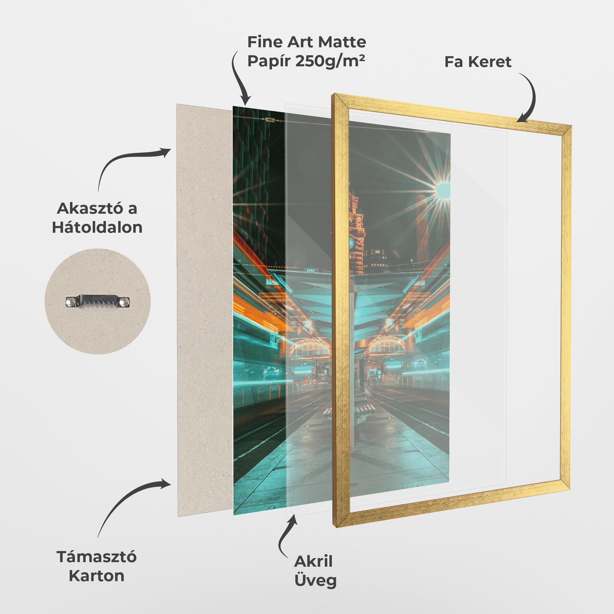 Keretezett Poszter Clock Tower Light mockup 1