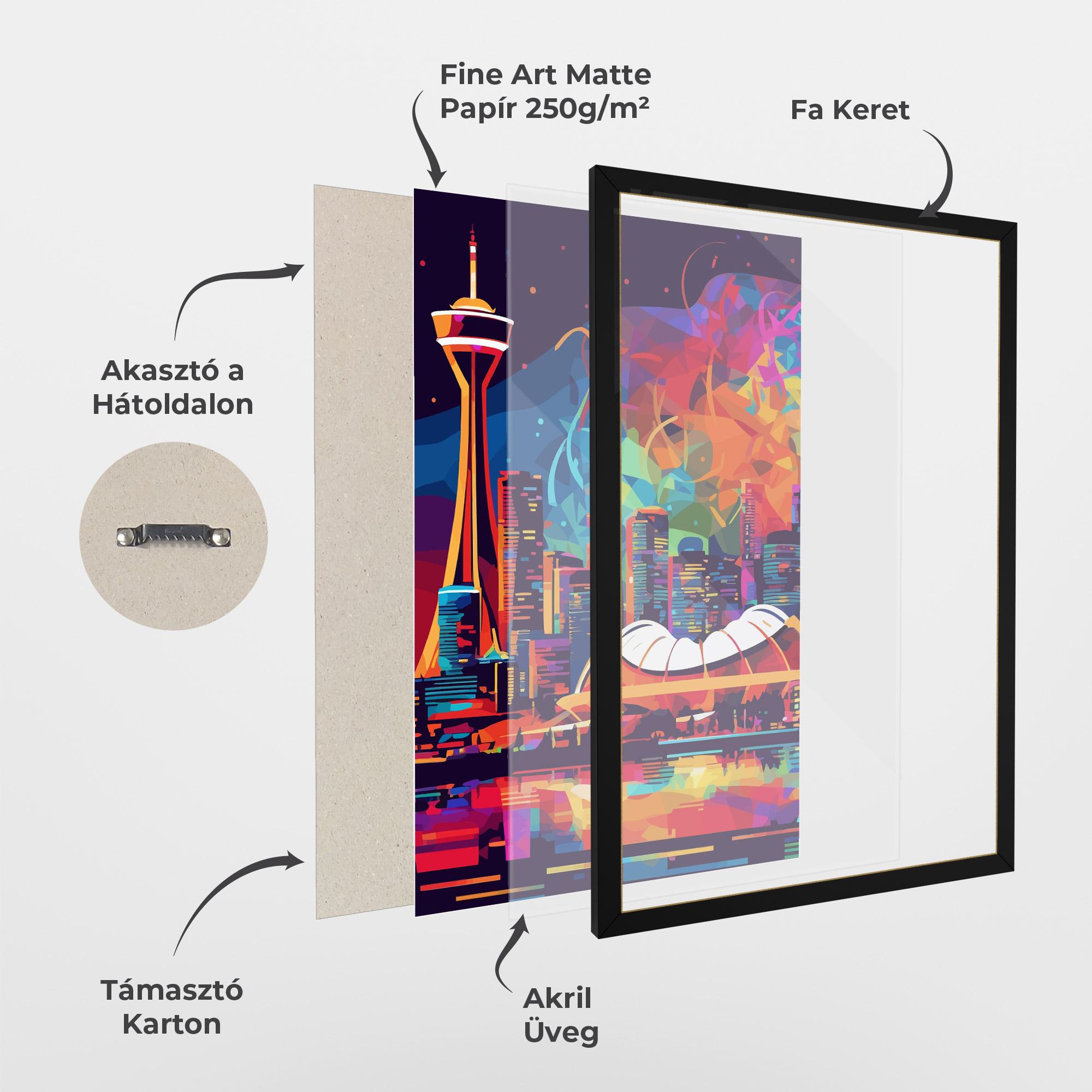 Keretezett Poszter Olympic Stadium Art mockup 1