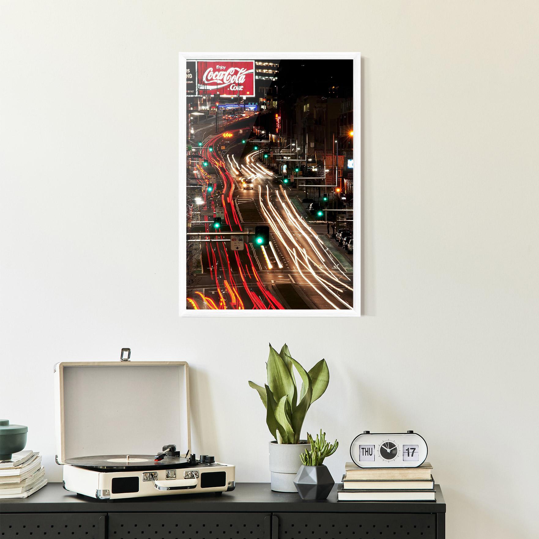 Keretezett Poszter Car Light Road mockup 2