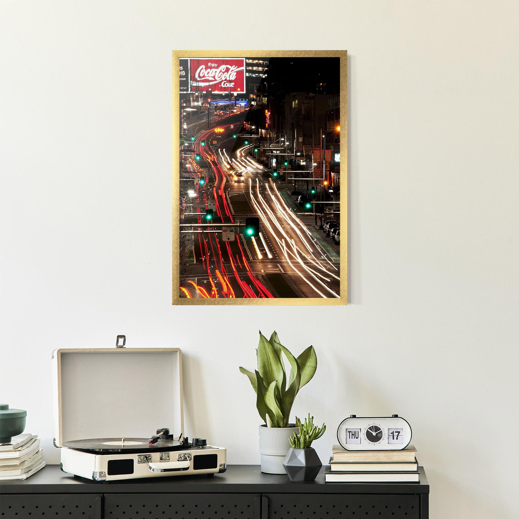 Keretezett Poszter Car Light Road mockup 2