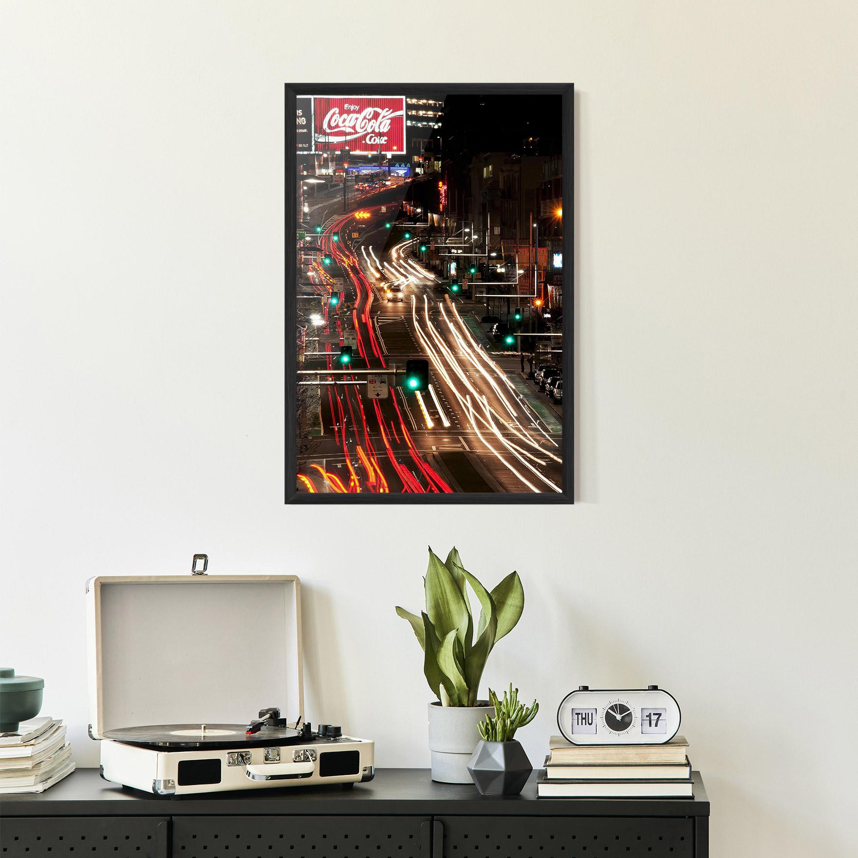 Keretezett Poszter Car Light Road mockup 2