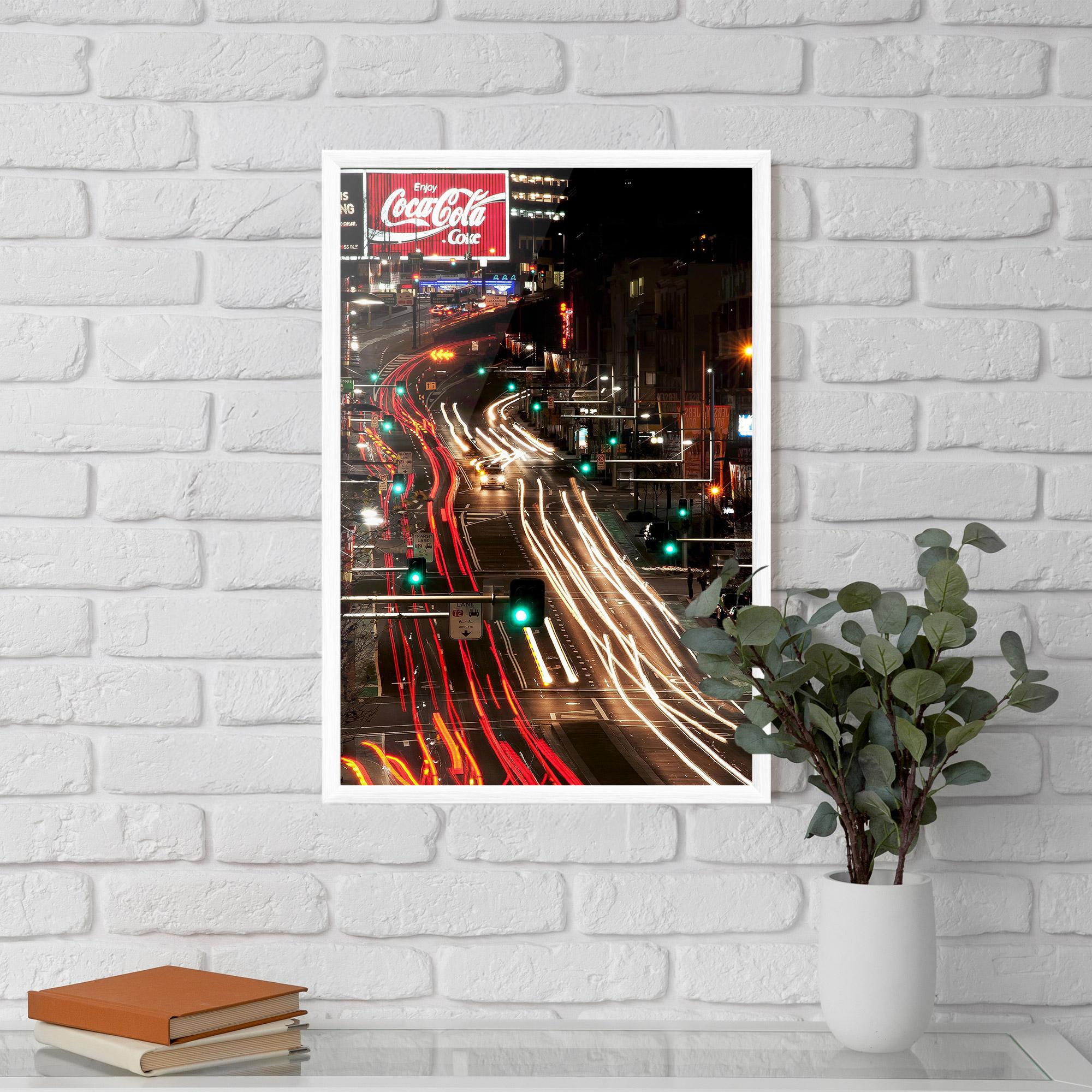 Keretezett Poszter Car Light Road mockup 5