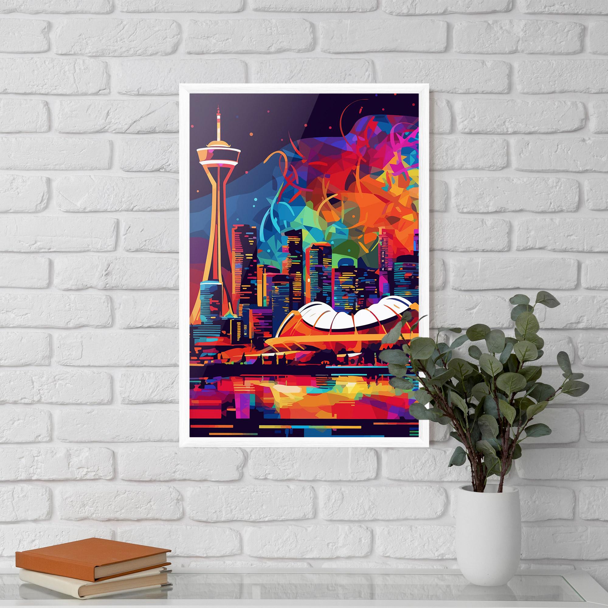 Keretezett Poszter Olympic Stadium Art mockup 5