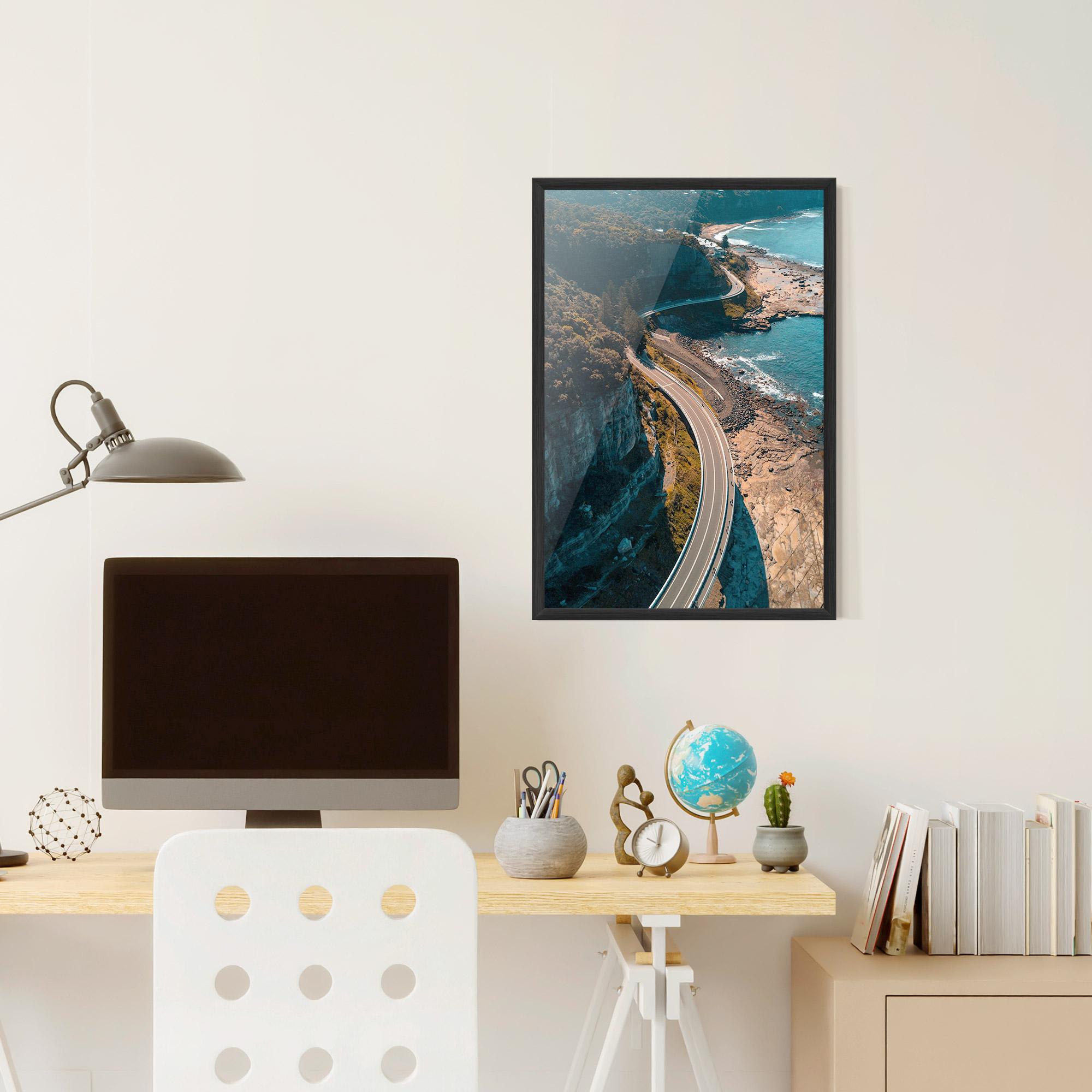 Keretezett Poszter Australia Road mockup 6