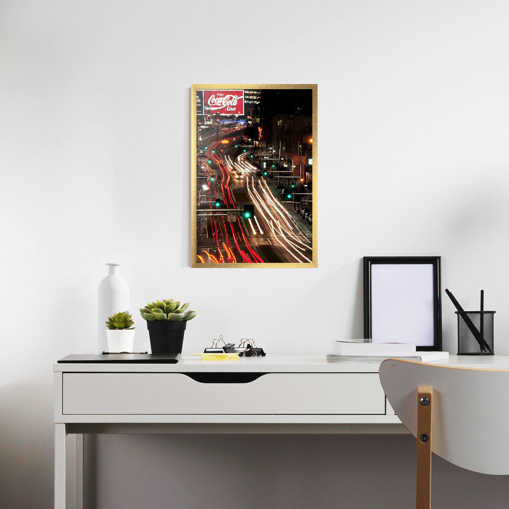 Keretezett Poszter Car Light Road mockup 7