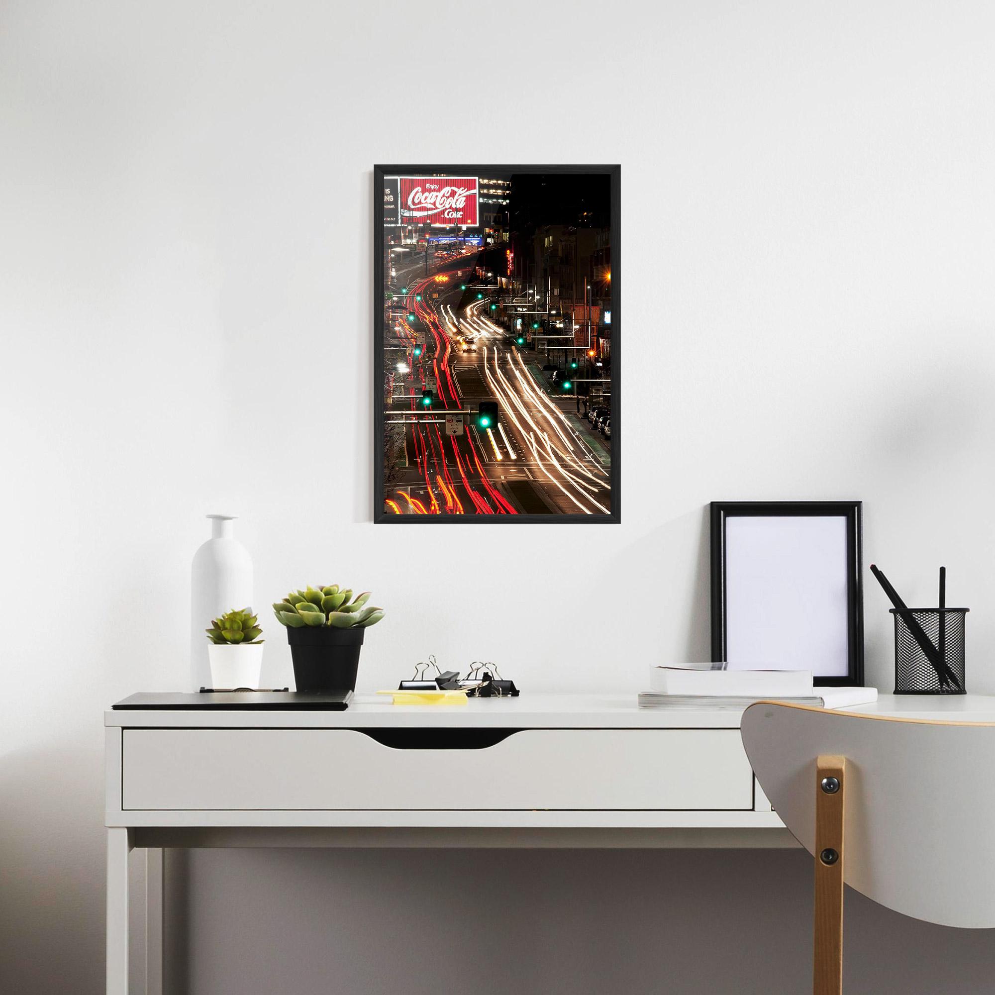 Keretezett Poszter Car Light Road mockup 7