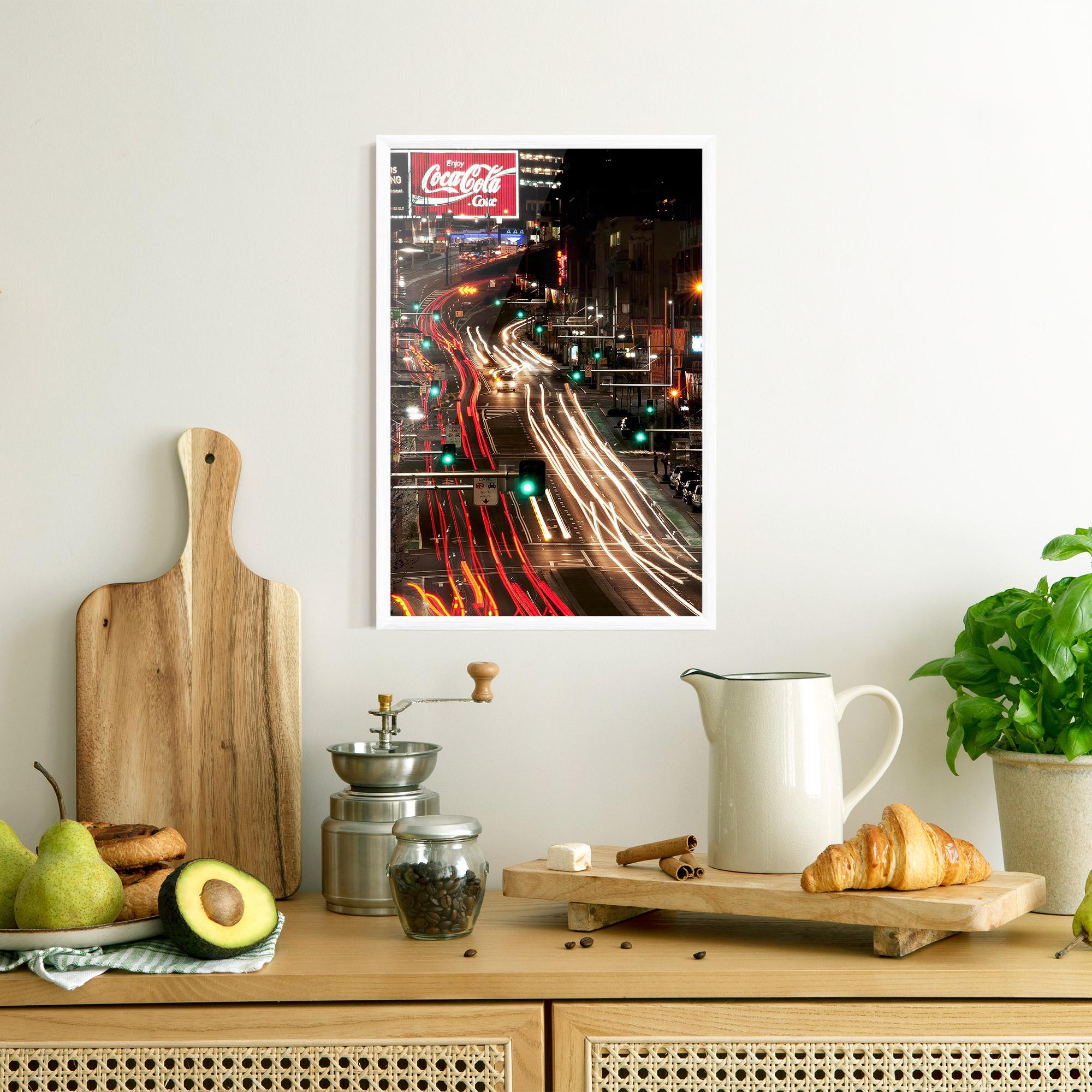 Keretezett Poszter Car Light Road mockup 8