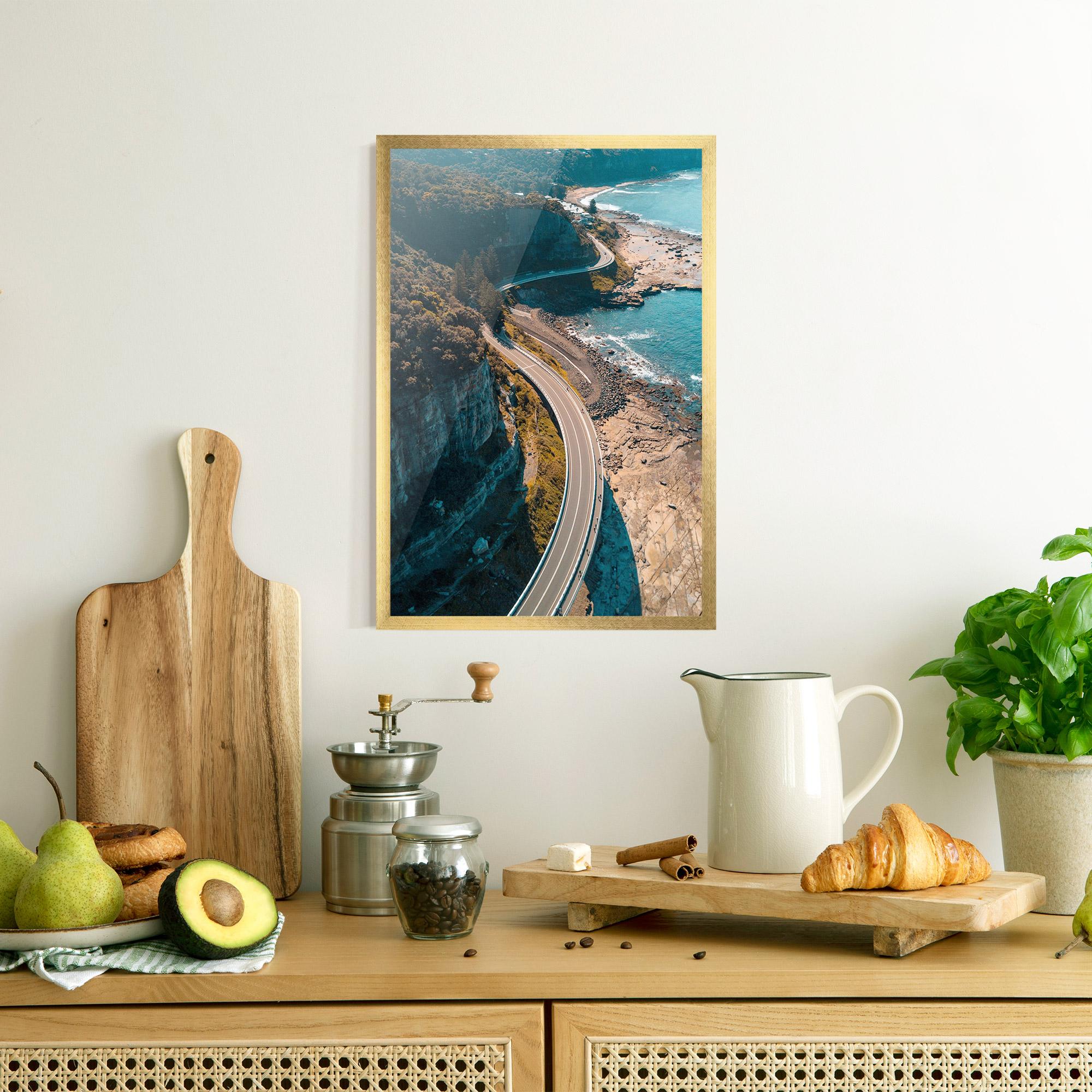 Keretezett Poszter Australia Road mockup 8