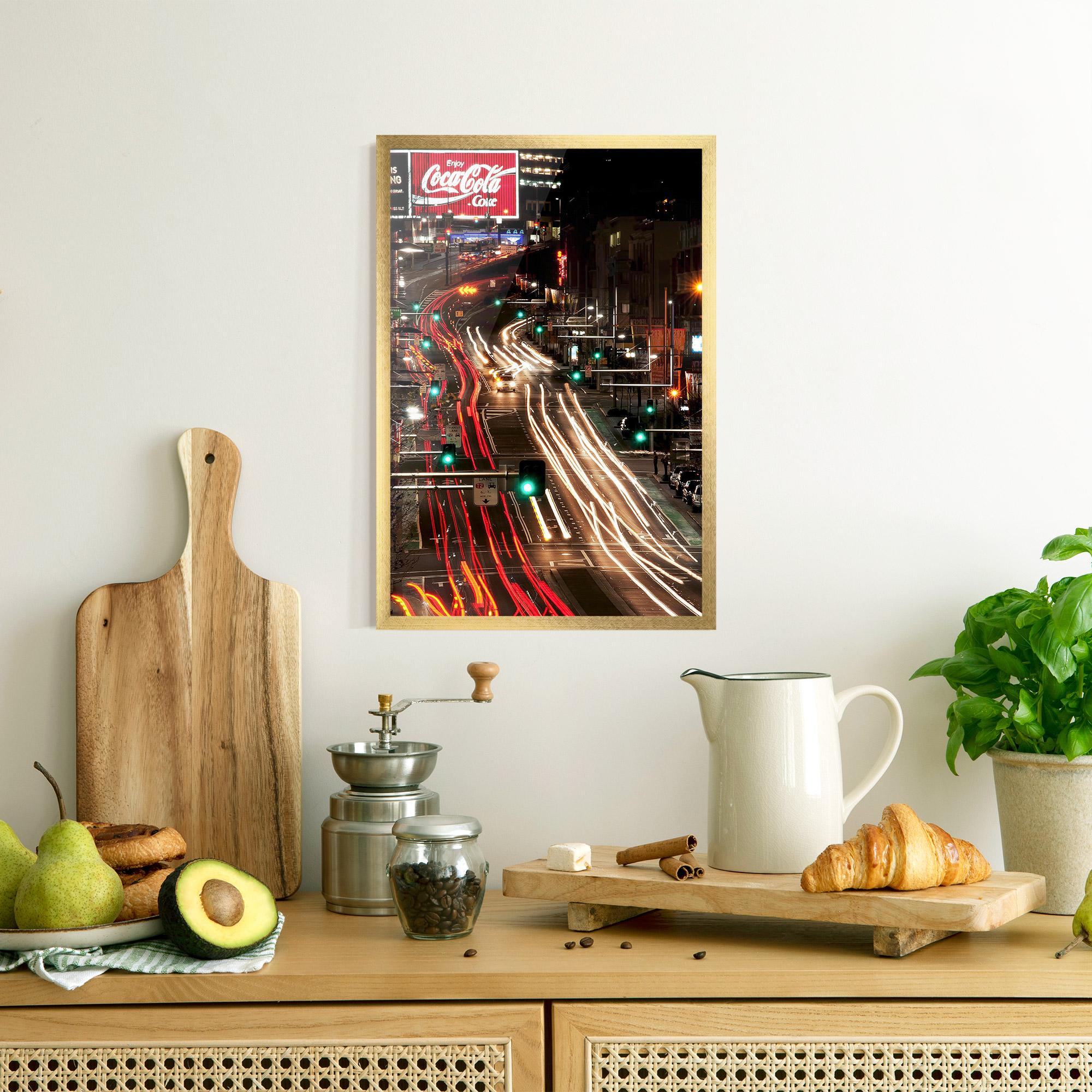 Keretezett Poszter Car Light Road mockup 8