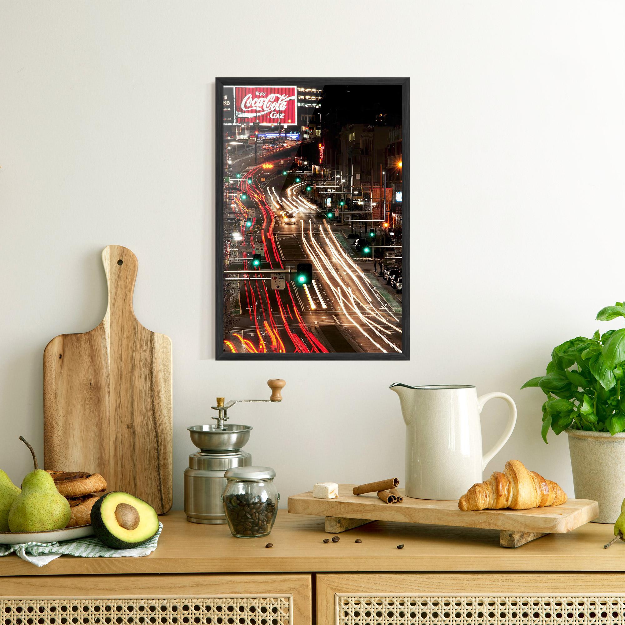 Keretezett Poszter Car Light Road mockup 8