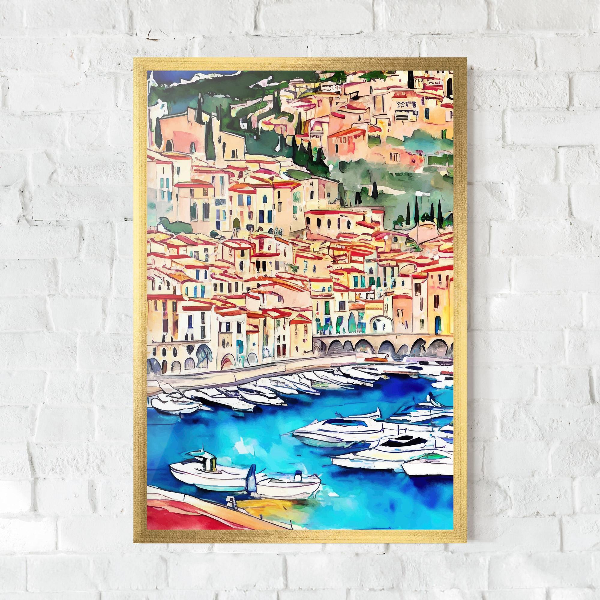 Keretezett Poszter French City mockup 0