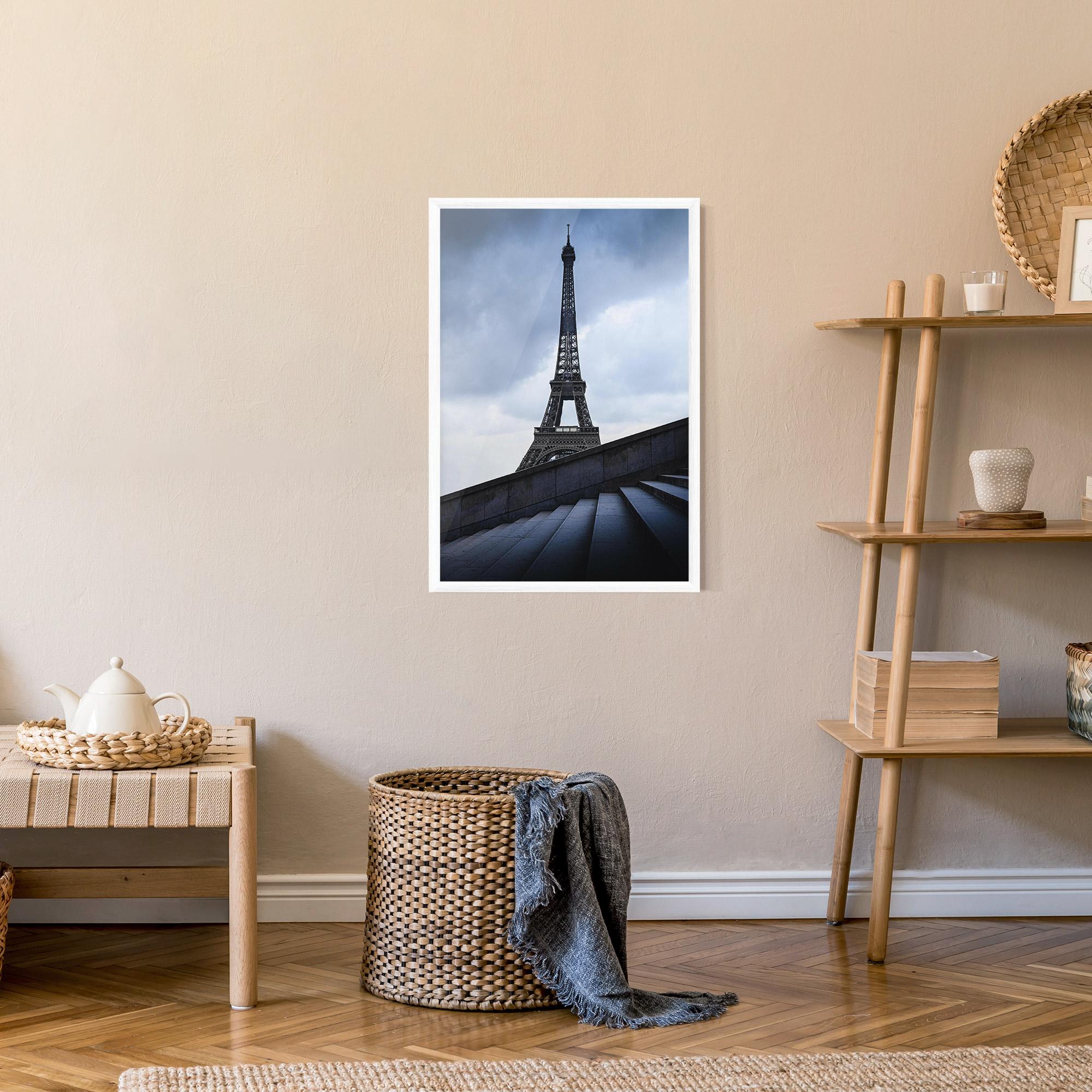 Keretezett Poszter Eiffel Tower Stairs mockup 9