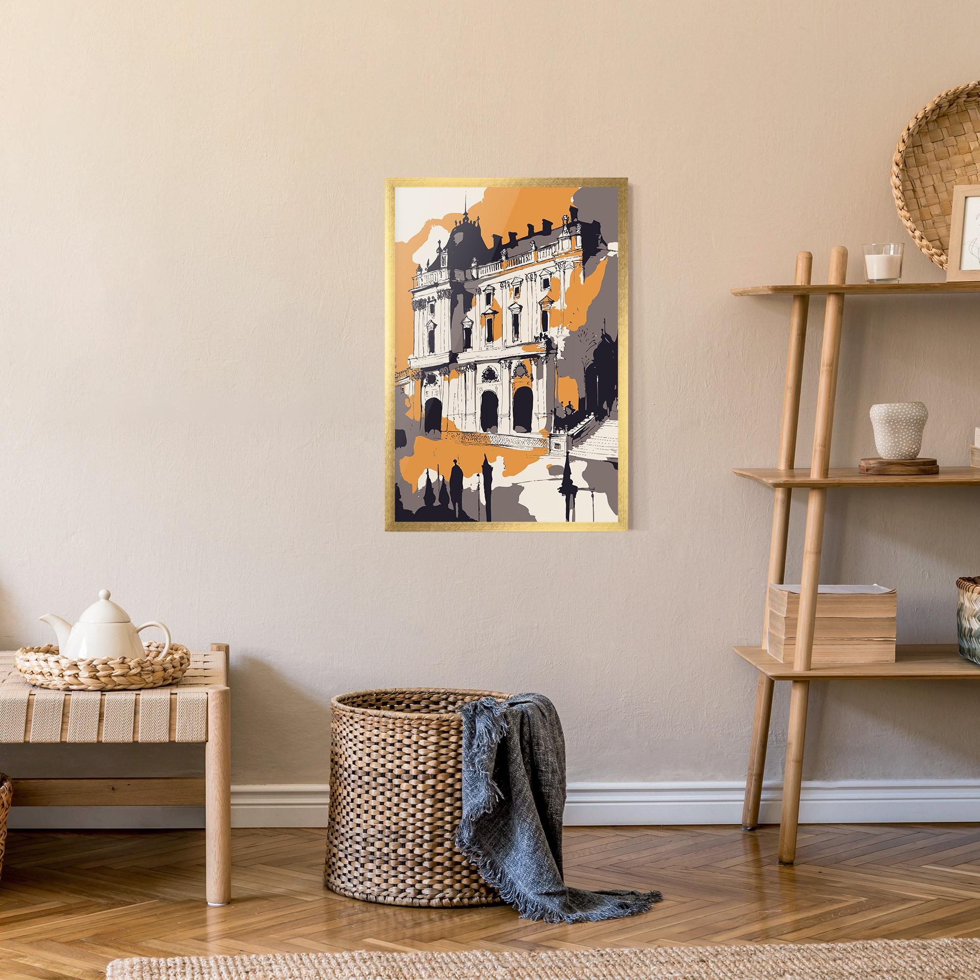 Keretezett Poszter Palace Of Versailles mockup 9
