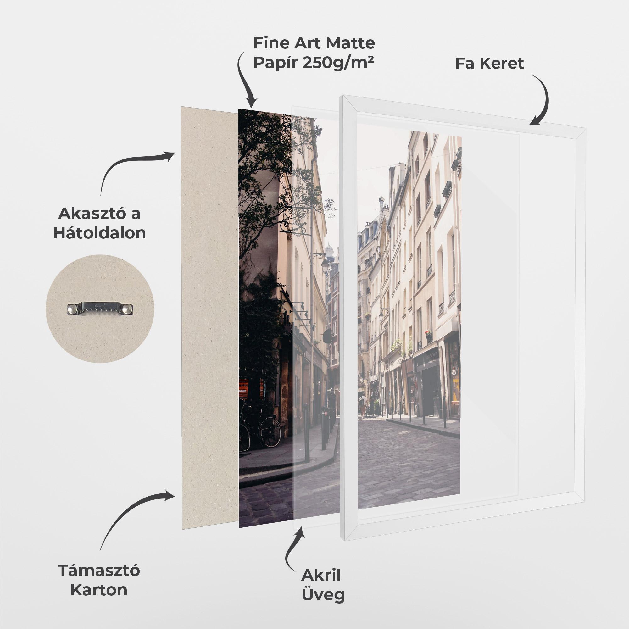 Keretezett Poszter Paris Street mockup 1