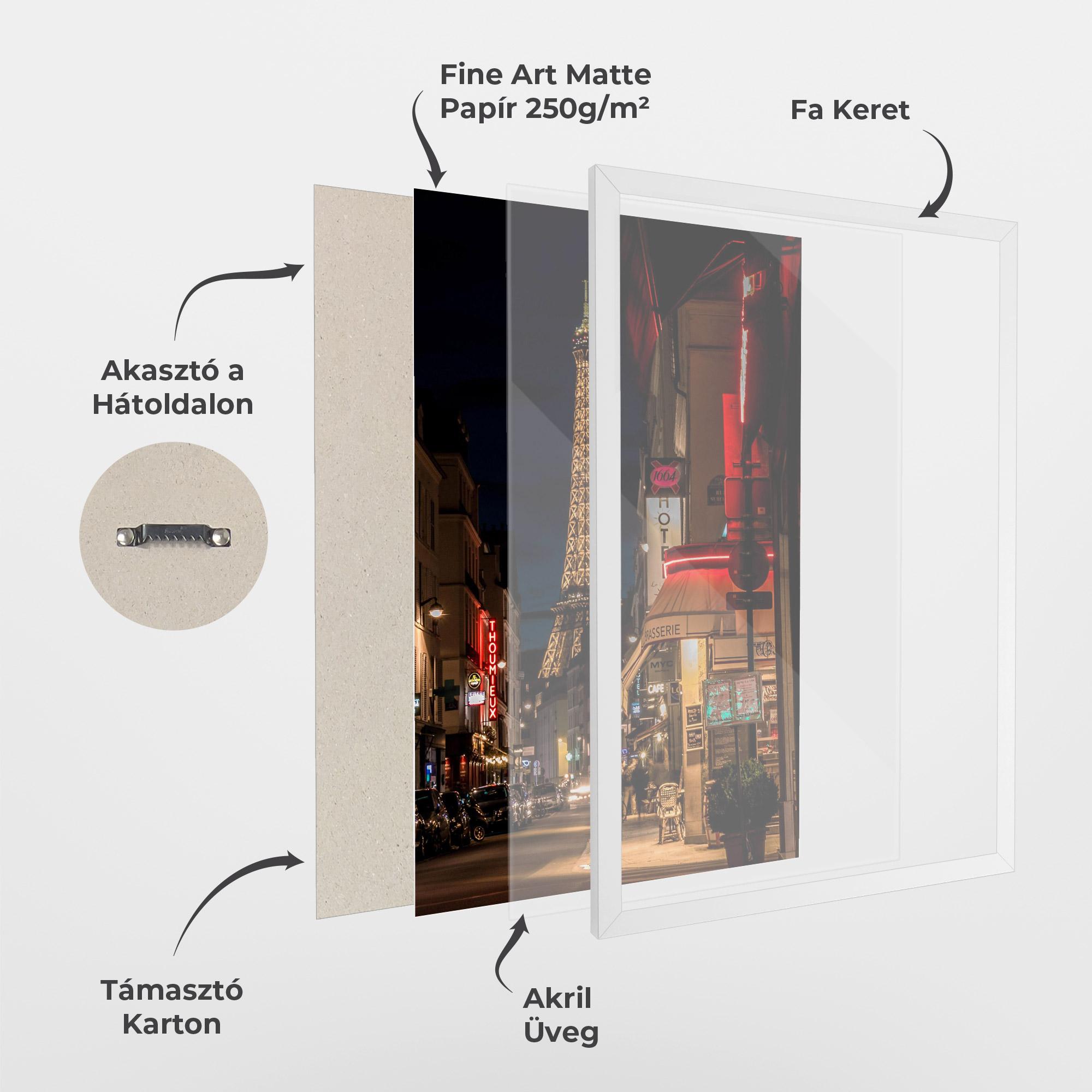 Keretezett Poszter Paris Walk mockup 1