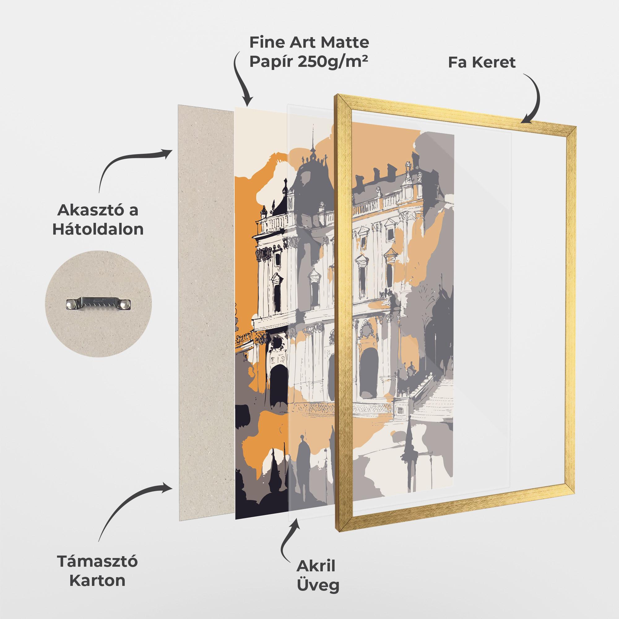 Keretezett Poszter Palace Of Versailles mockup 1