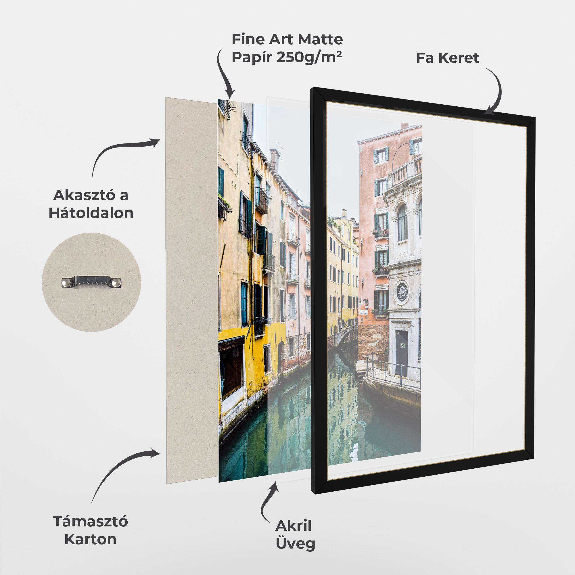 Keretezett Poszter Colorful Water Building mockup 1