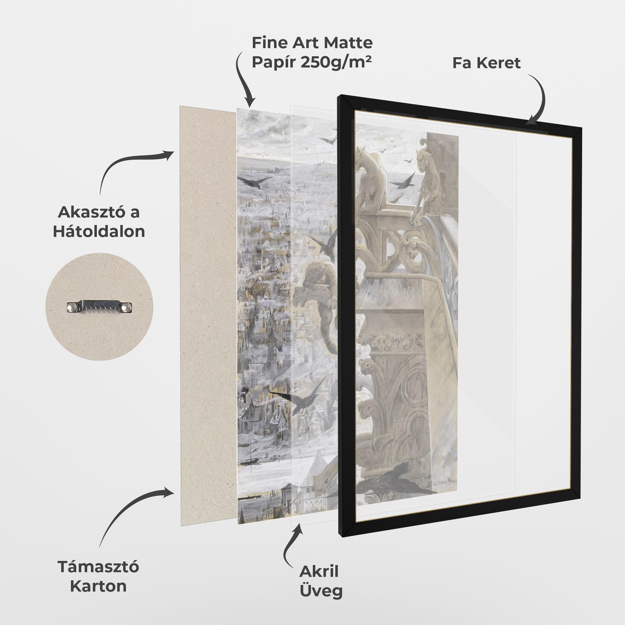 Keretezett Poszter Notre Dame mockup 1