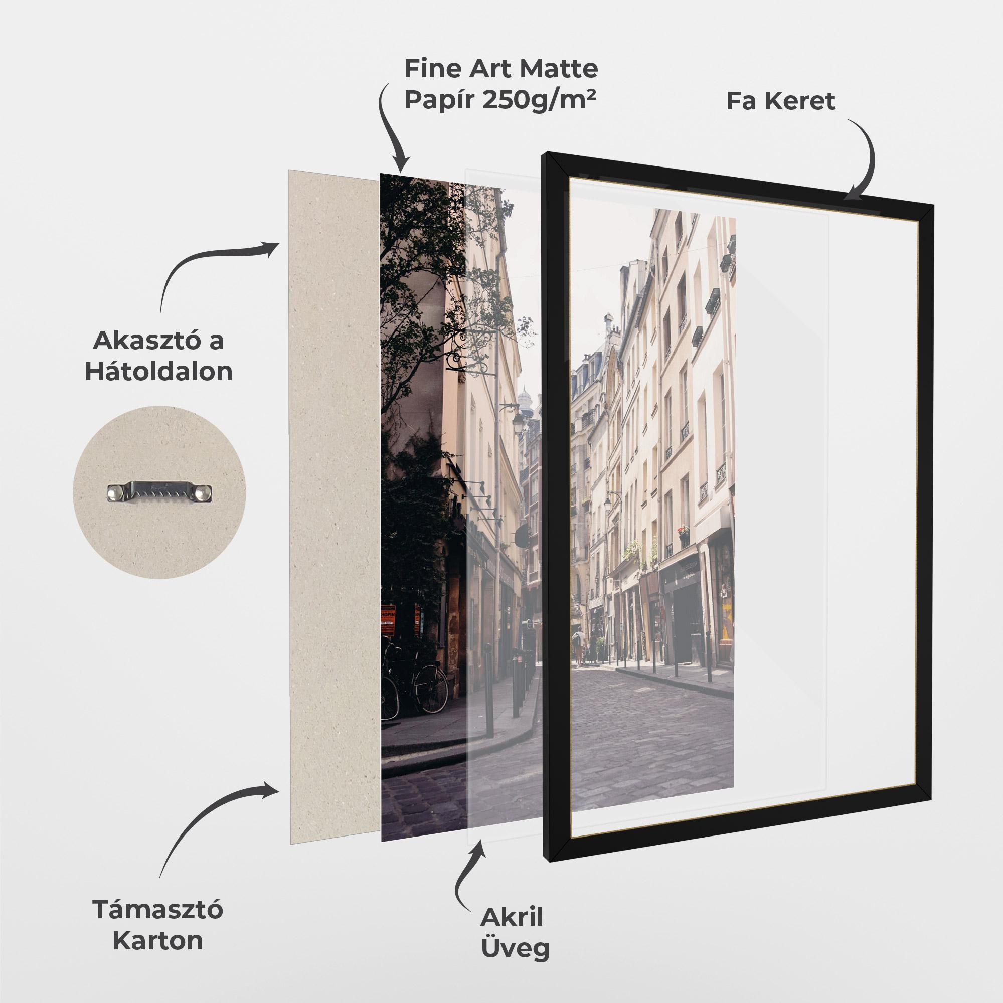 Keretezett Poszter Paris Street mockup 1