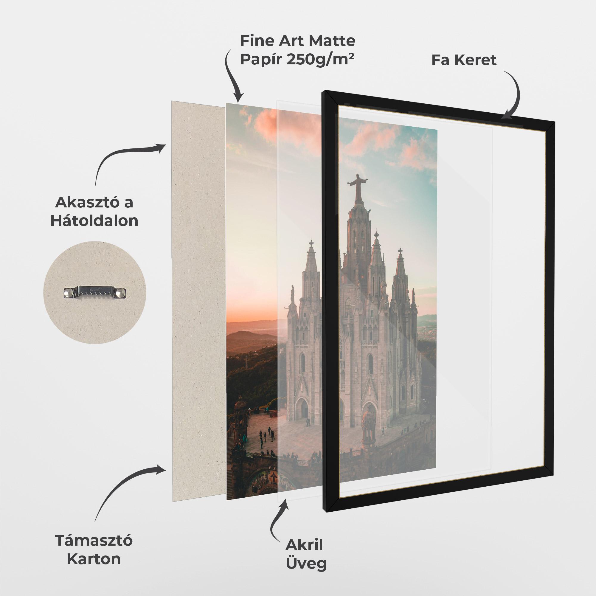 Keretezett Poszter Tibidabo Barcelona mockup 1