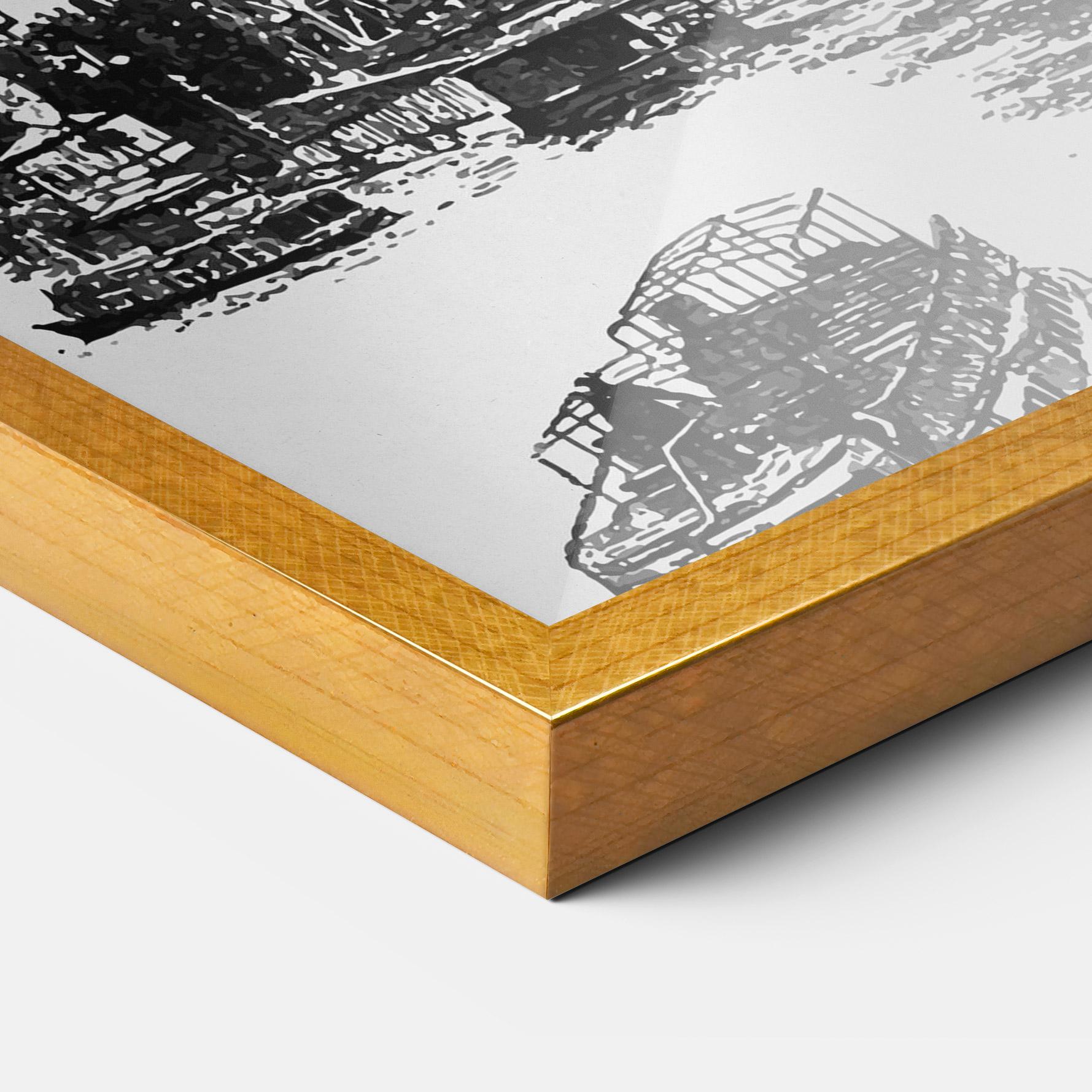 Keretezett Poszter Eiffel Tower Drawing mockup 3