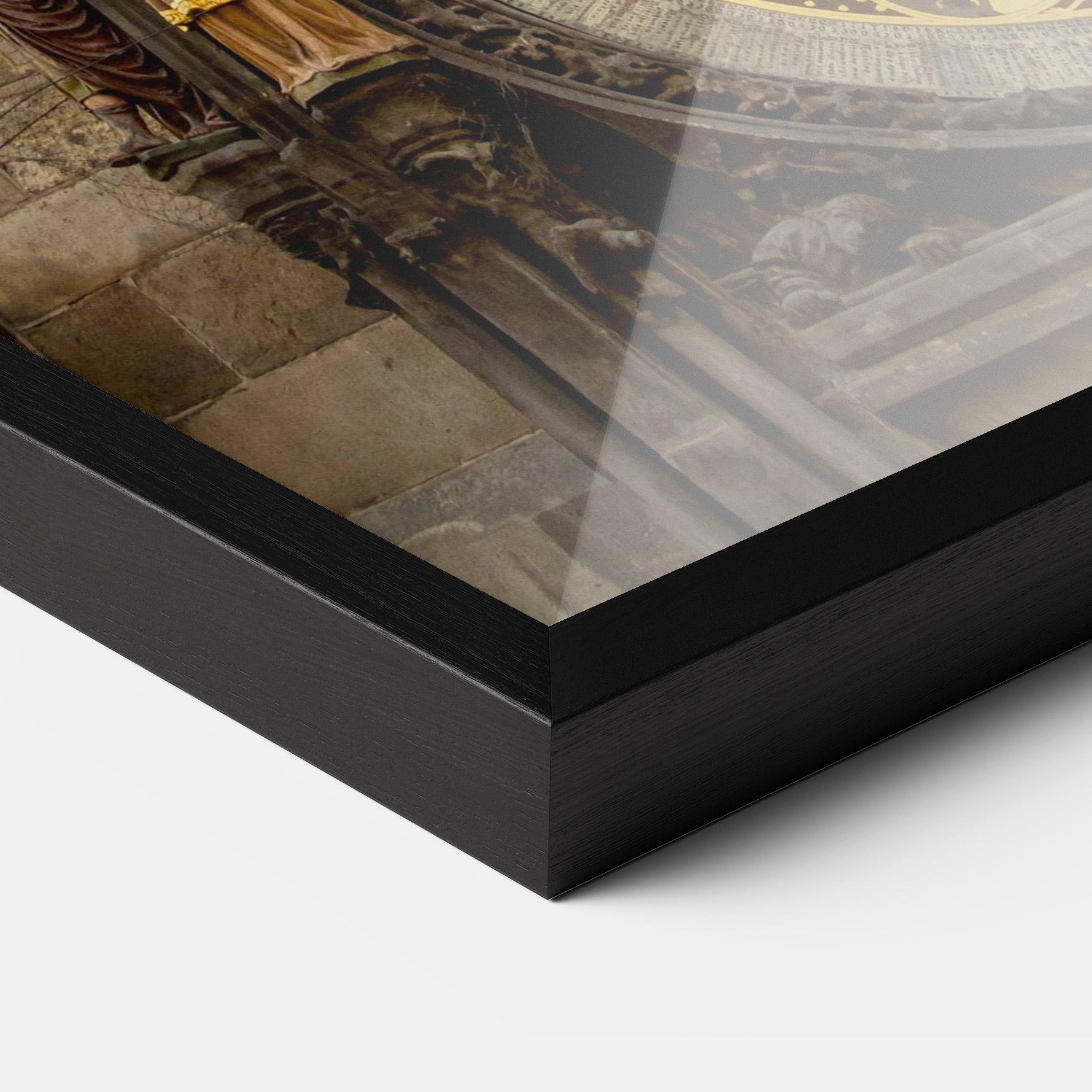 Keretezett Poszter Prague Clock mockup 3