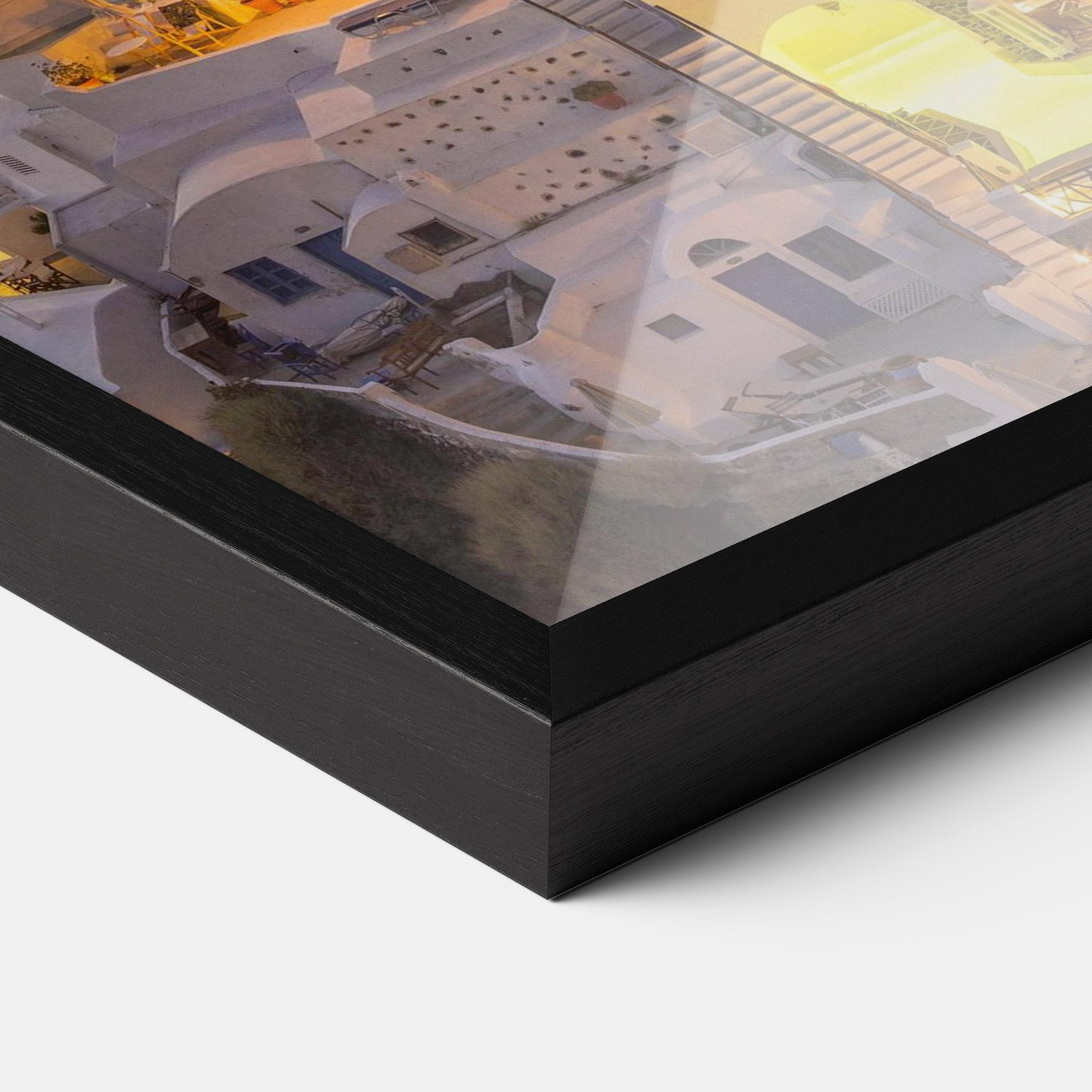 Keretezett Poszter Santorini Greece mockup 3