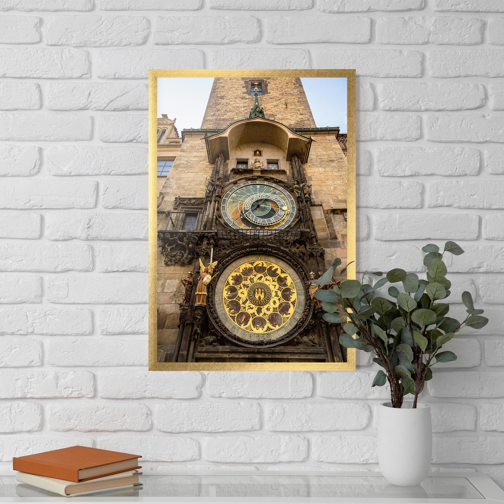 Keretezett Poszter Prague Clock mockup 5
