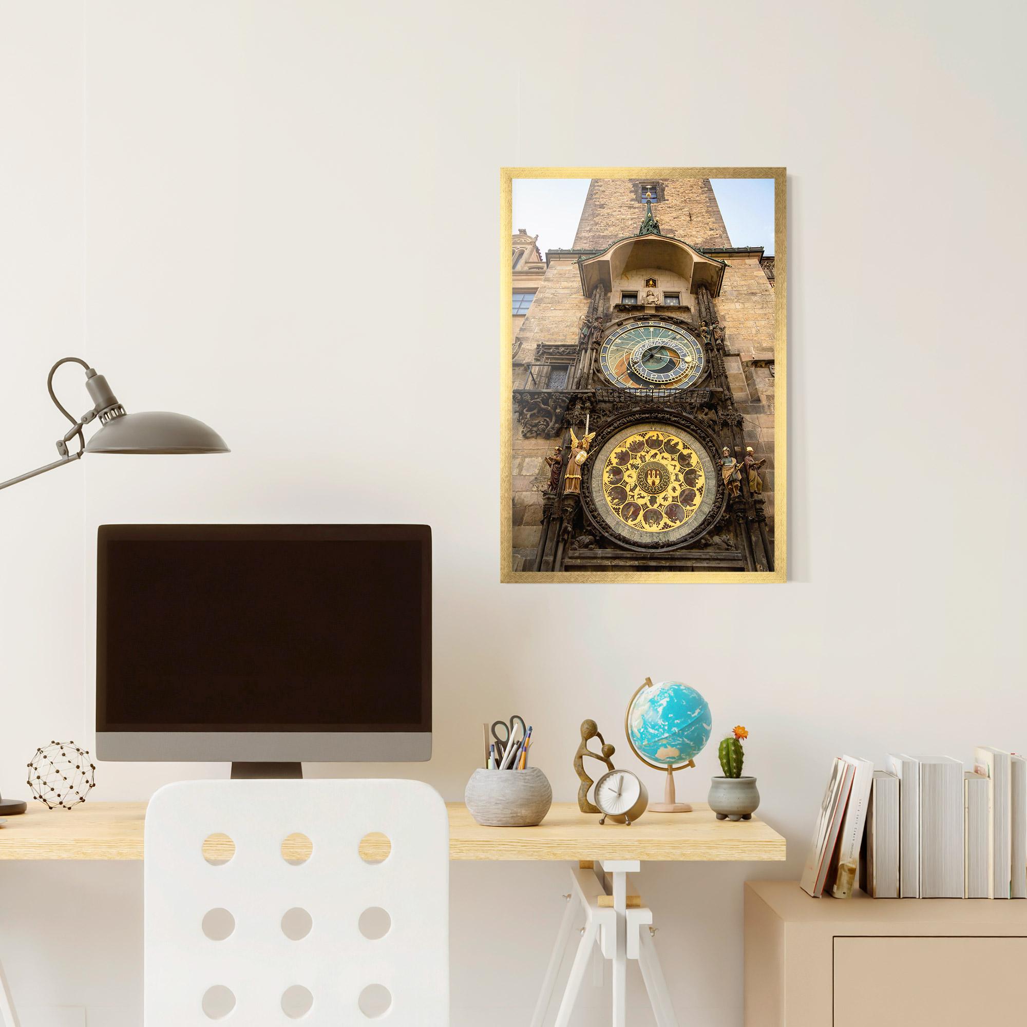 Keretezett Poszter Prague Clock mockup 6