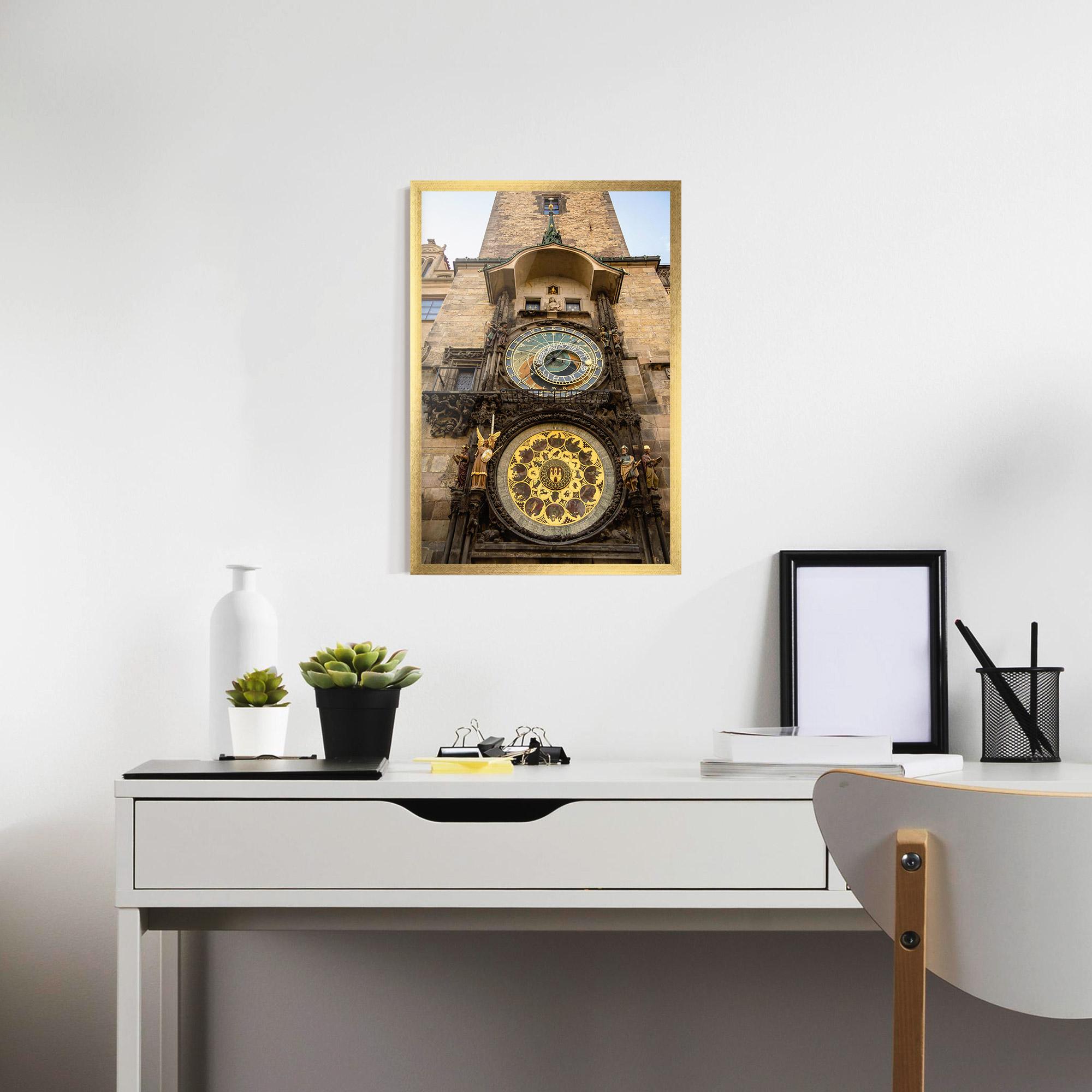 Keretezett Poszter Prague Clock mockup 7