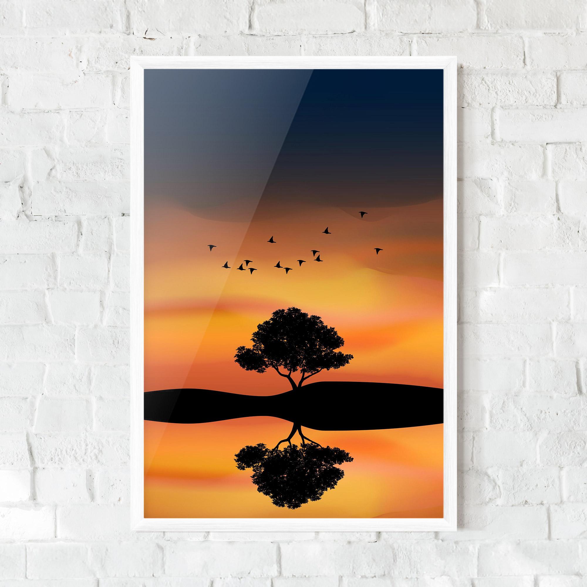 Keretezett Poszter Sundown Reflection mockup 0