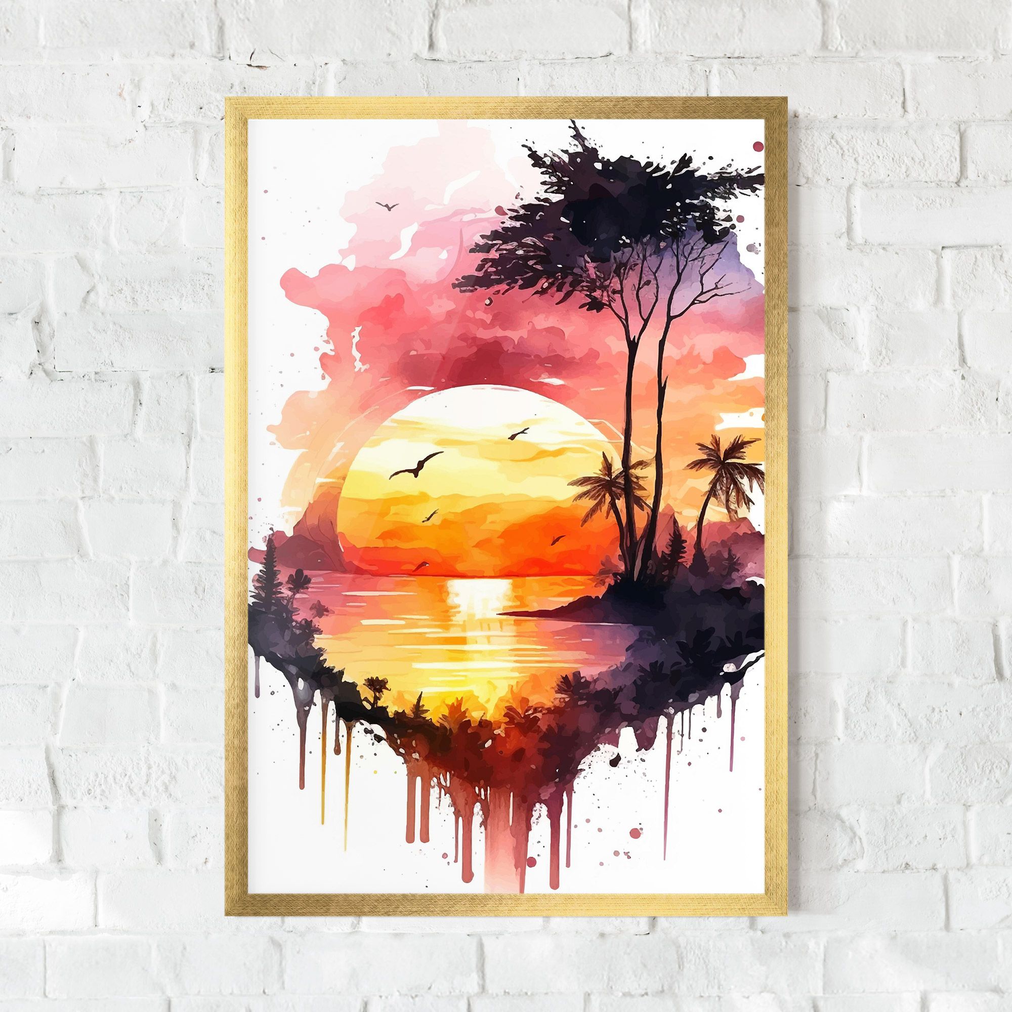 Purple Sunset Art mockup 0