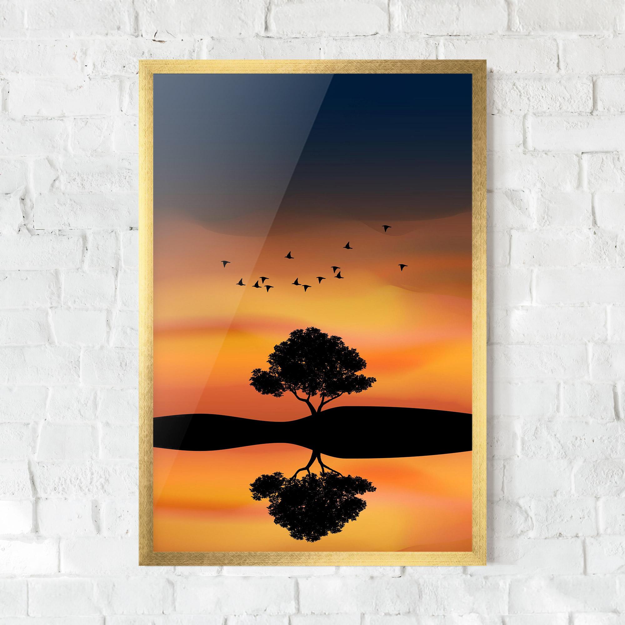 Keretezett Poszter Sundown Reflection mockup 0