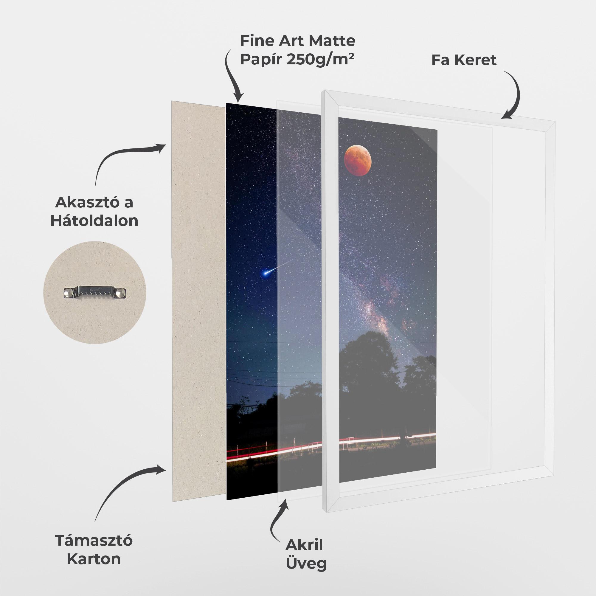 Keretezett Poszter Red Moon mockup 1