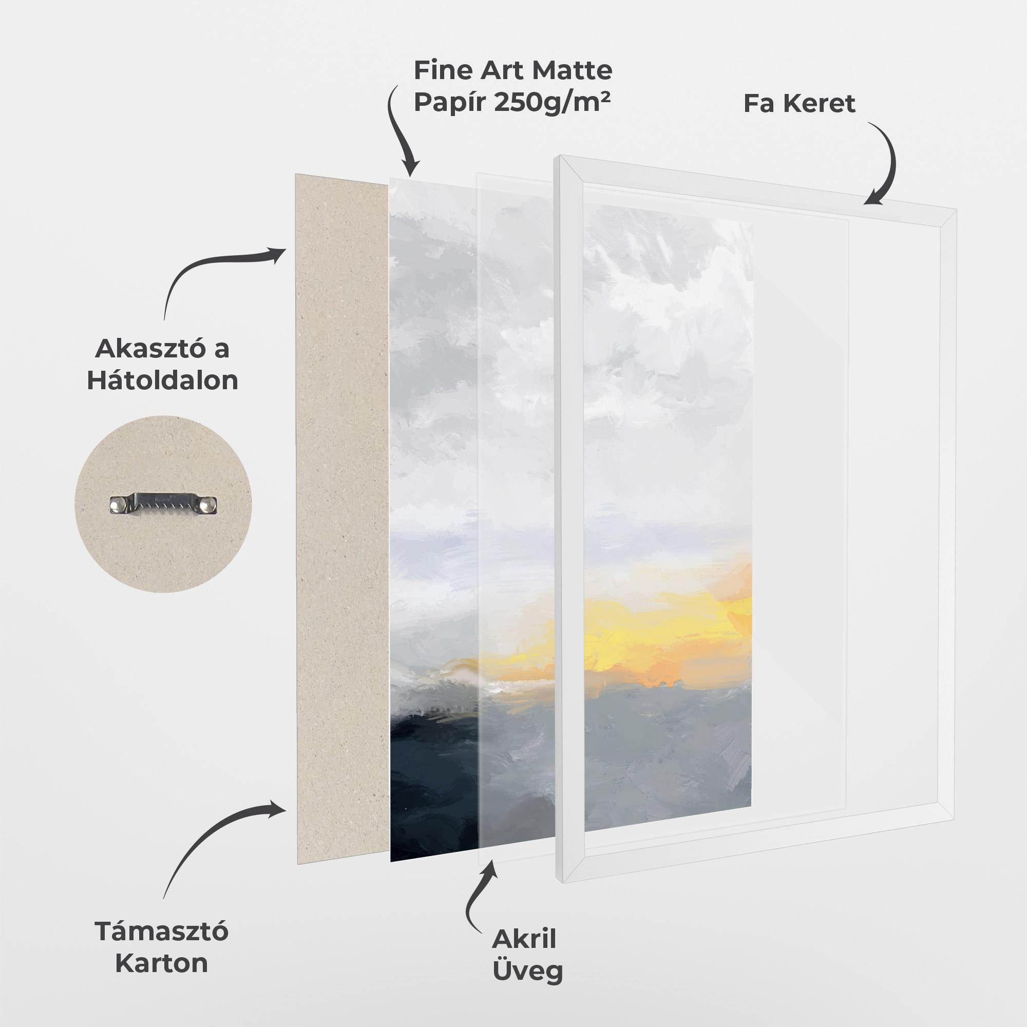 Keretezett Poszter Sunset Light Art mockup 1
